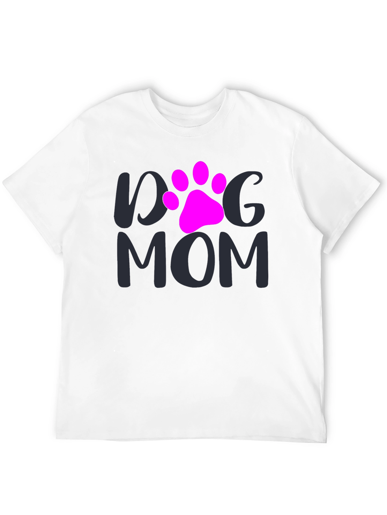 Black Dog Mom T-Shirt - Paw Print Graphic Tee view 12