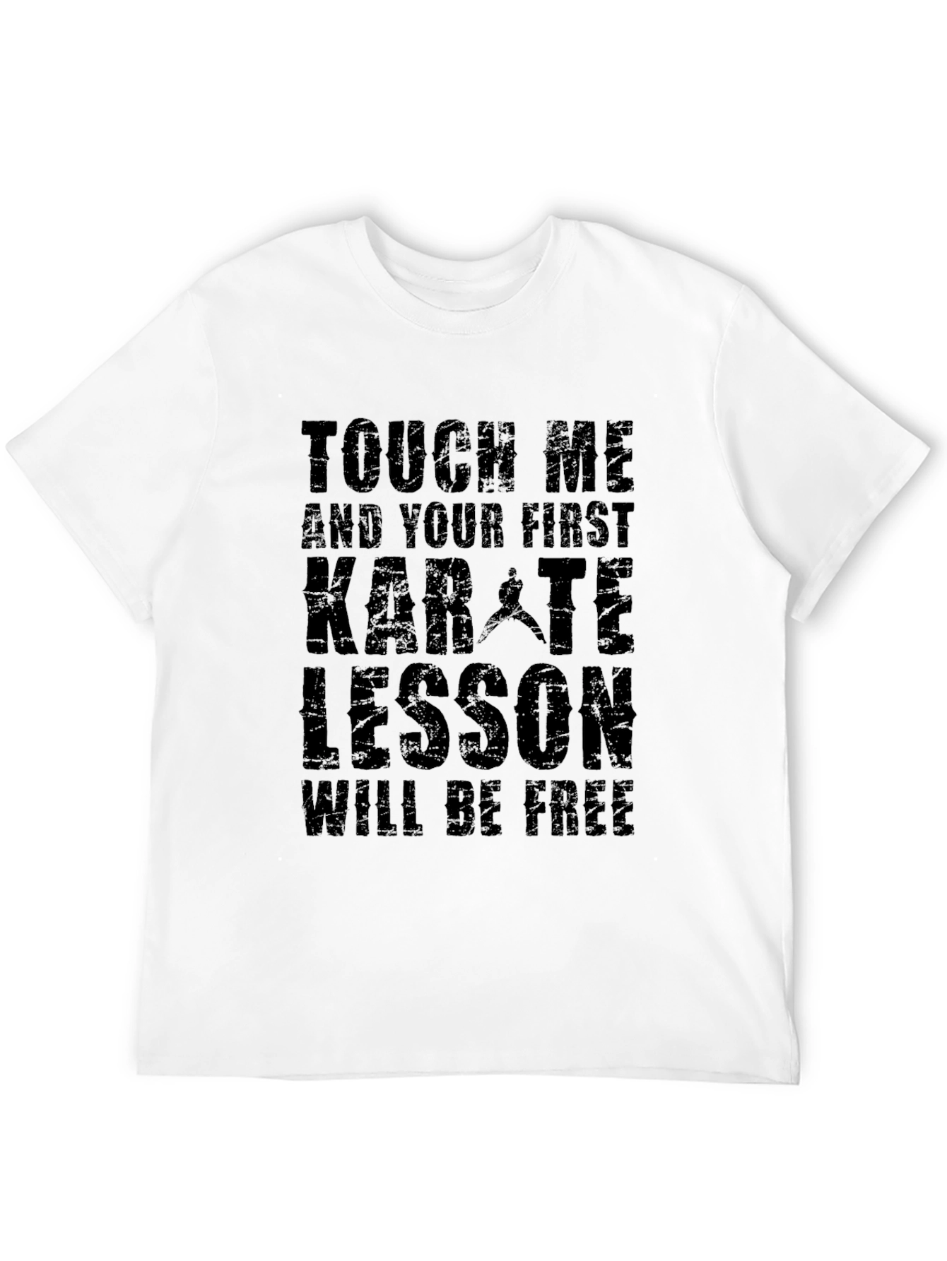 Black Touch Me Karate Lesson Free Graphic Tee view 12