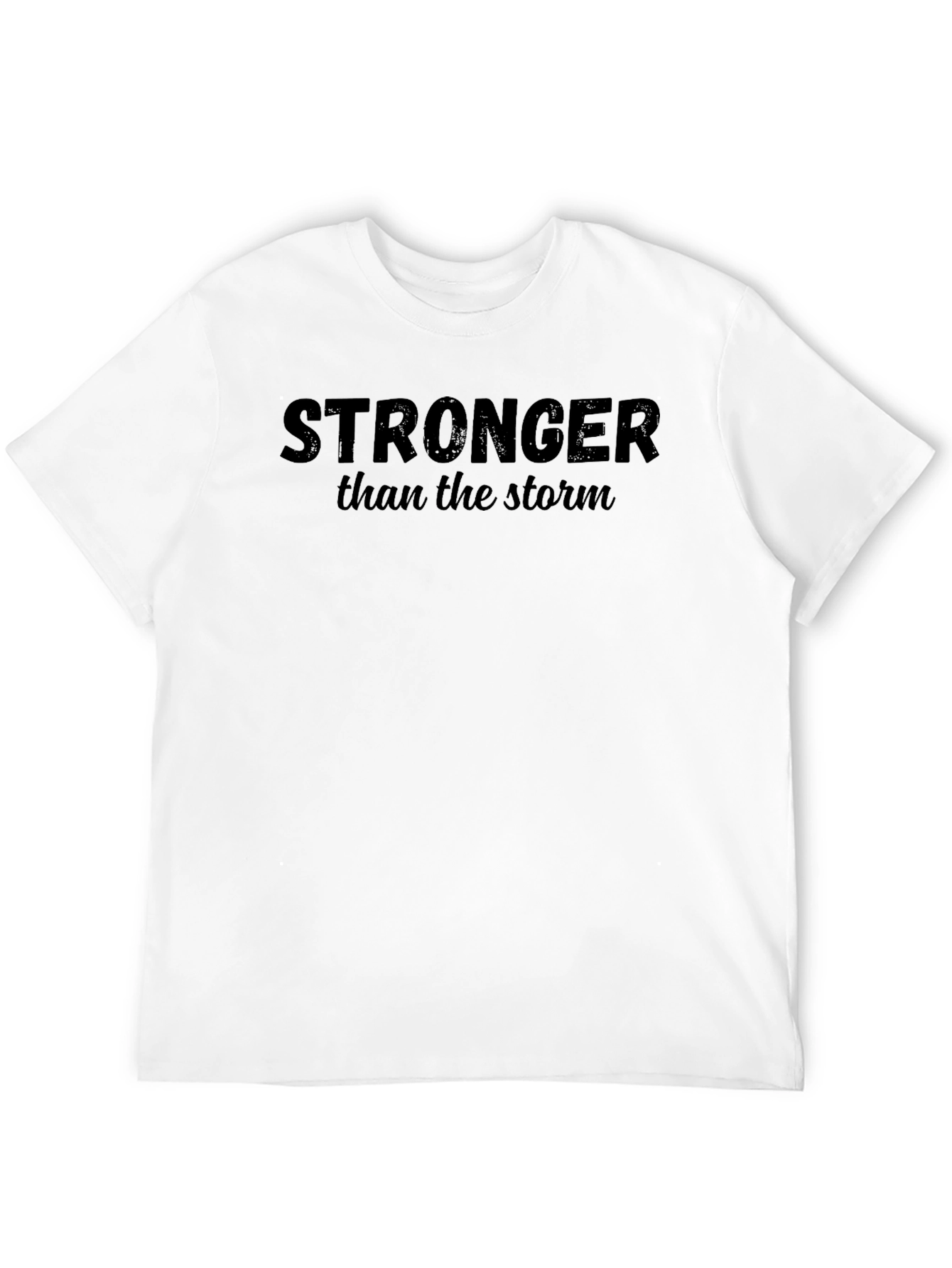 Black Stronger Than The Storm Black T-Shirt view 12