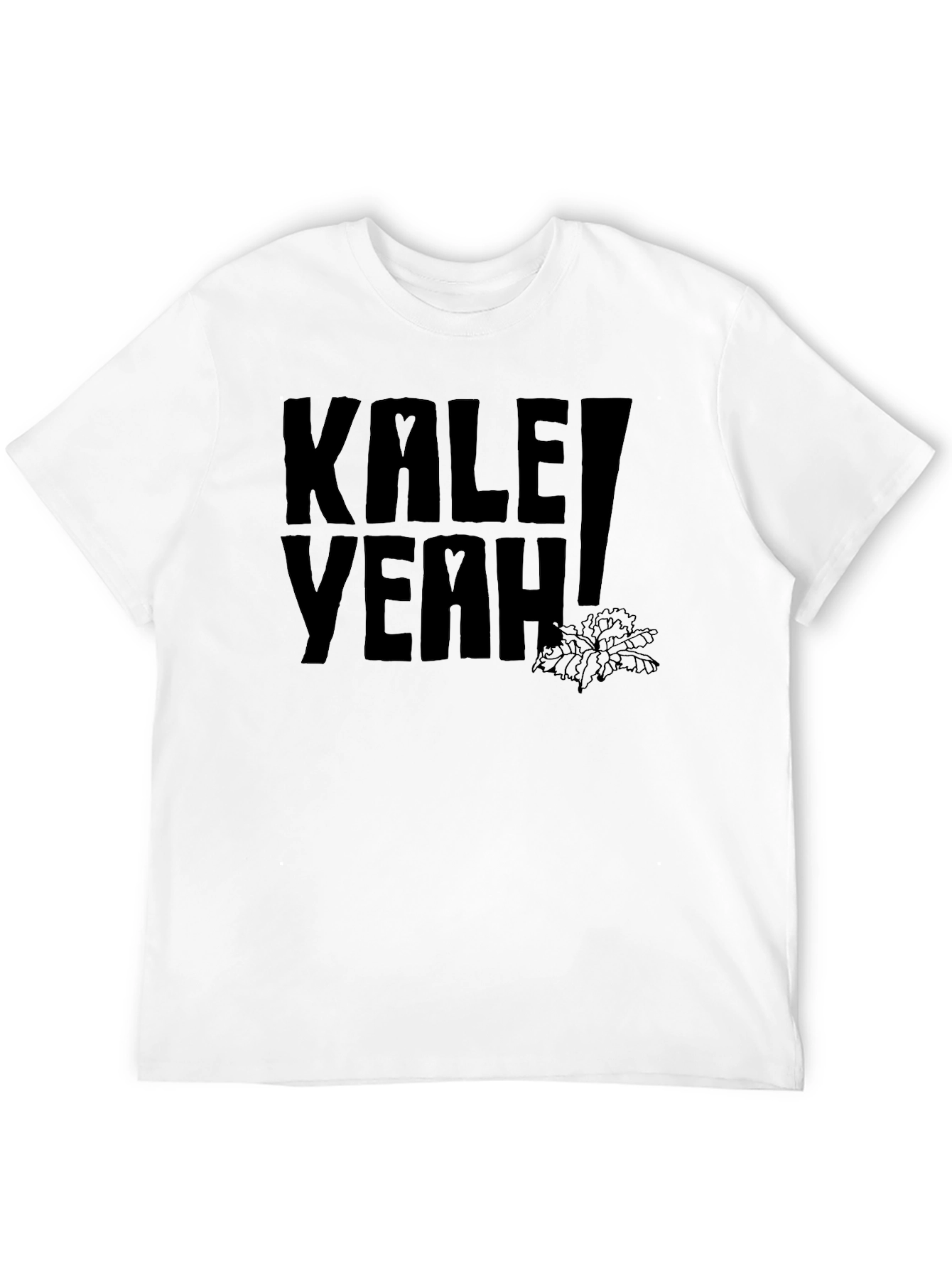 Kale Yeah! Graphic Print Black T-Shirt - 12