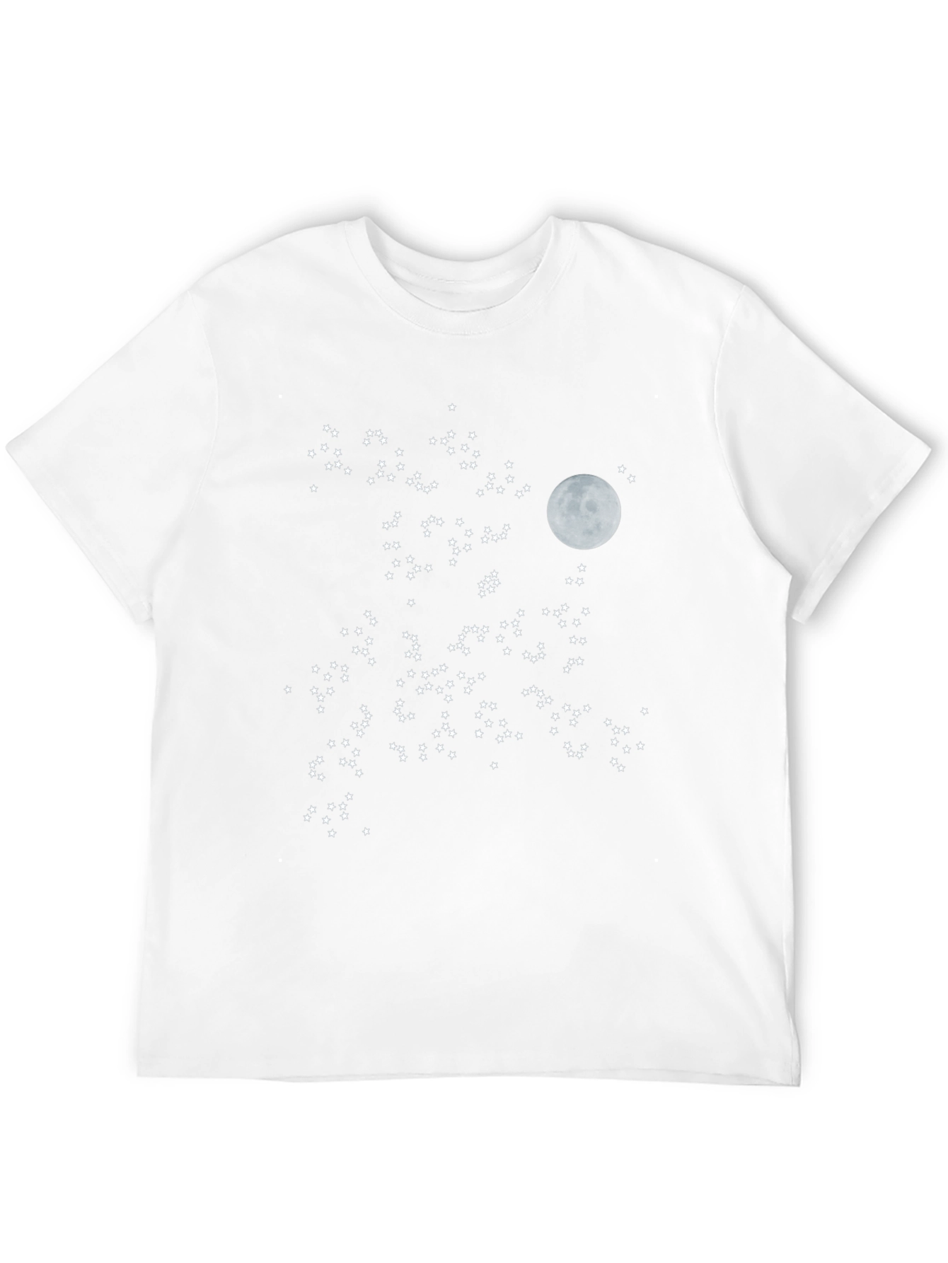 Black Starry Night T-Shirt - Moon & Stars Design view 12