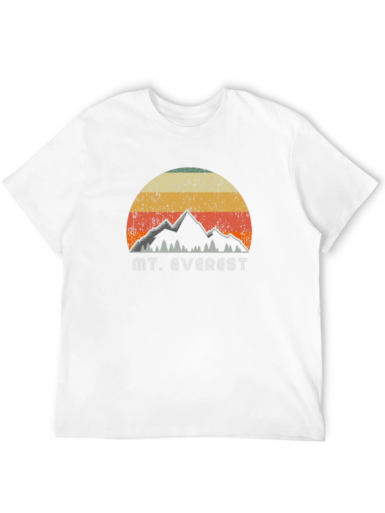 Black Retro Mt. Everest Graphic T-Shirt view 12