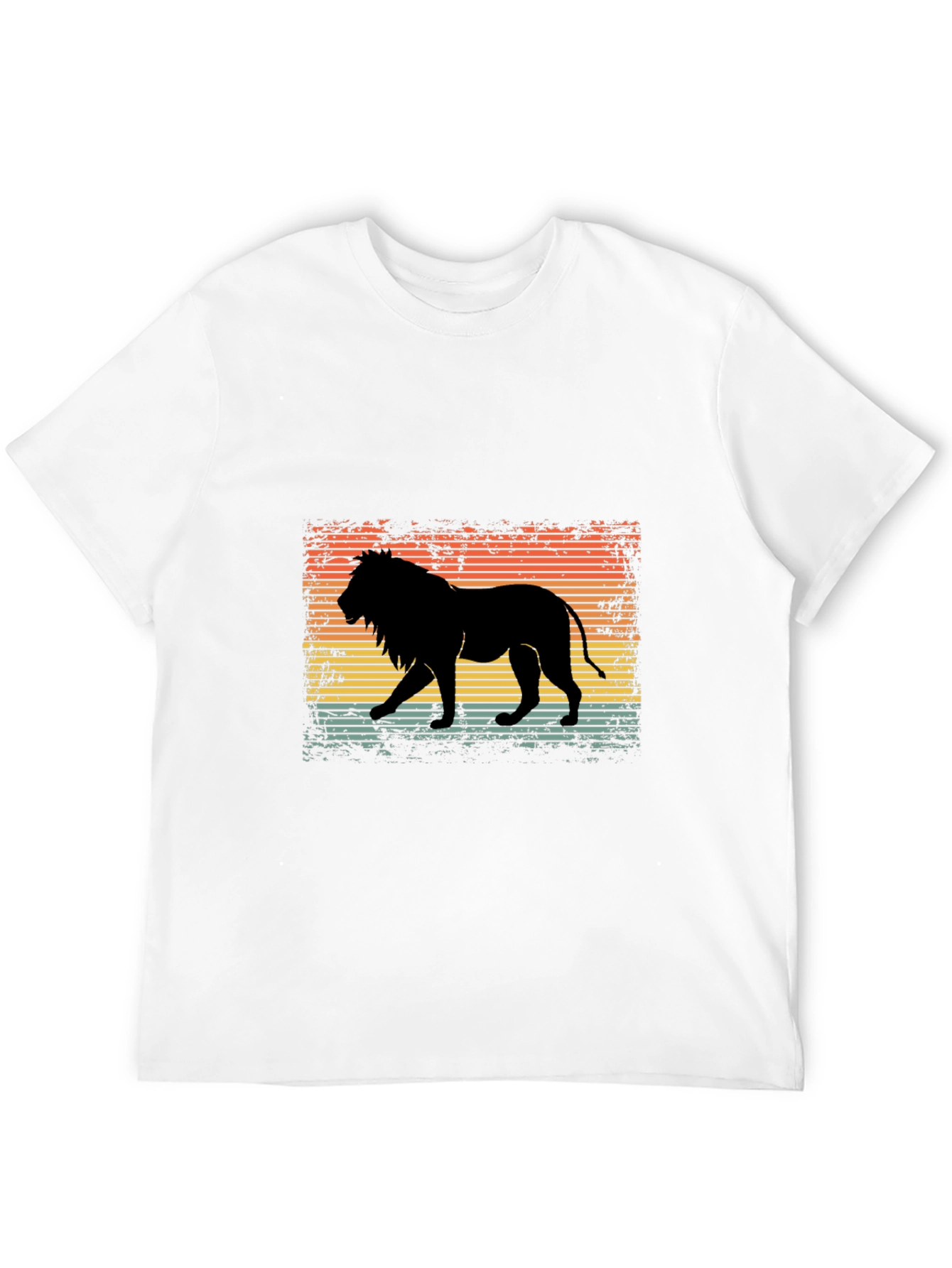 Black Retro Lion Graphic T-Shirt - Stylish Men's Tee view 12