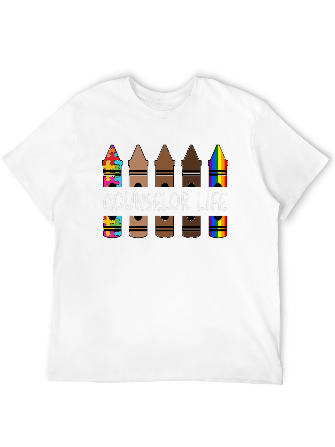 Black Counselor Life Crayon T-Shirt view 12