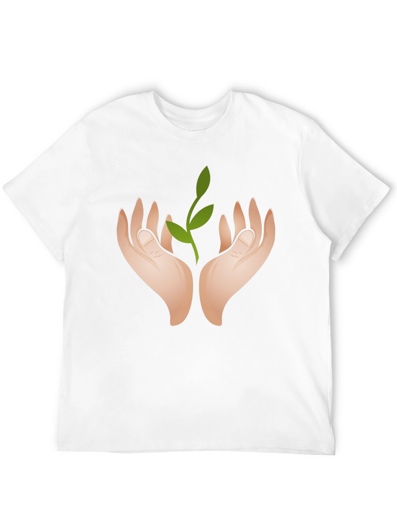 Black Hands Holding Sprout Graphic Black T-Shirt view 12