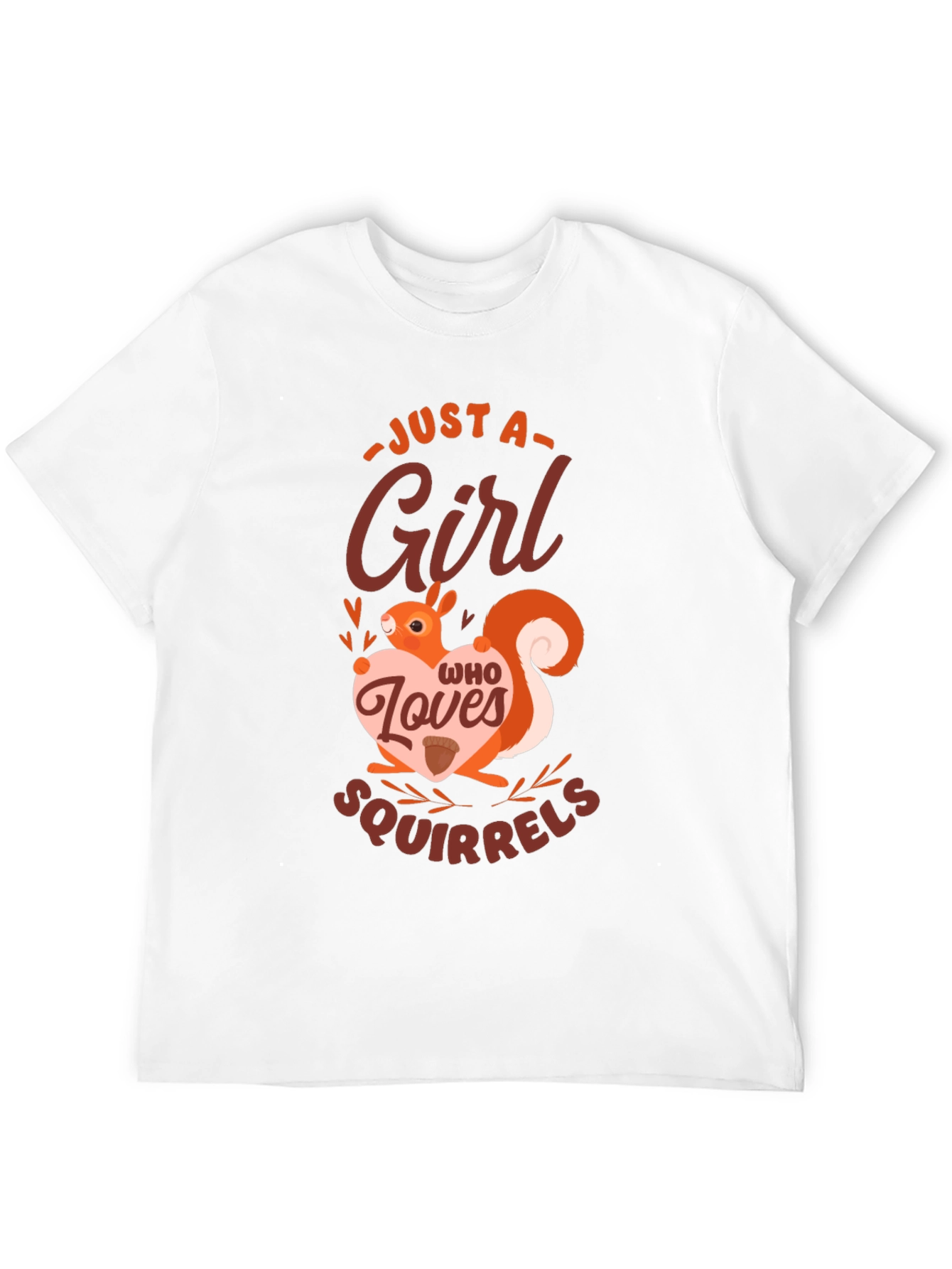 Black Just a Girl Who Loves Squirrels Graphic Tee view 12