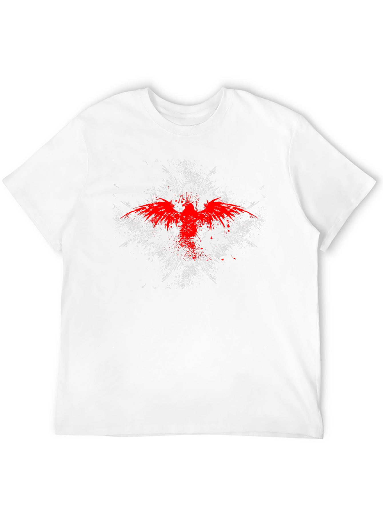 Black Red Eagle Graphic Black T-Shirt view 12