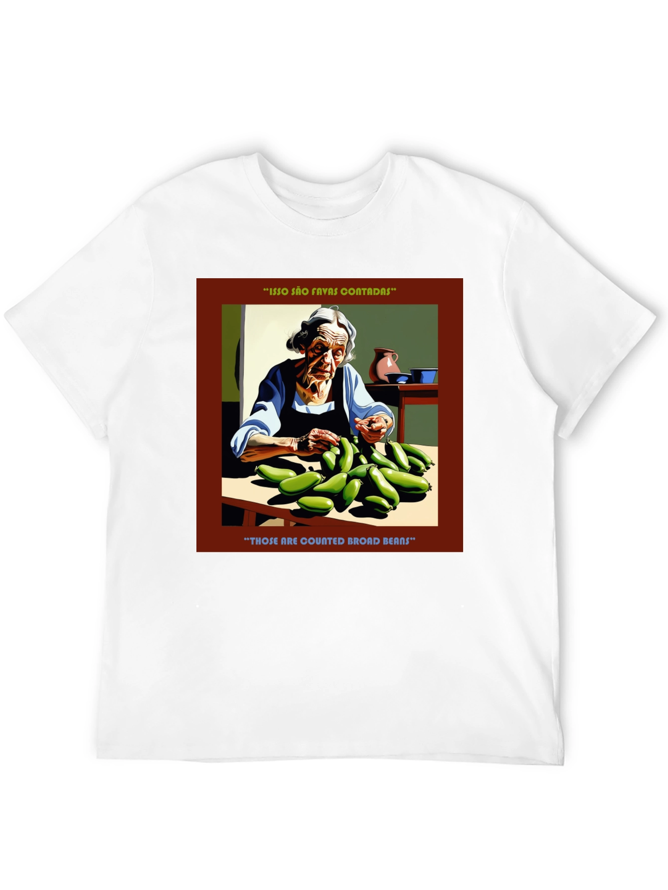 Black Broad Bean Graphic Tee - Quirky & Comfortable view 12