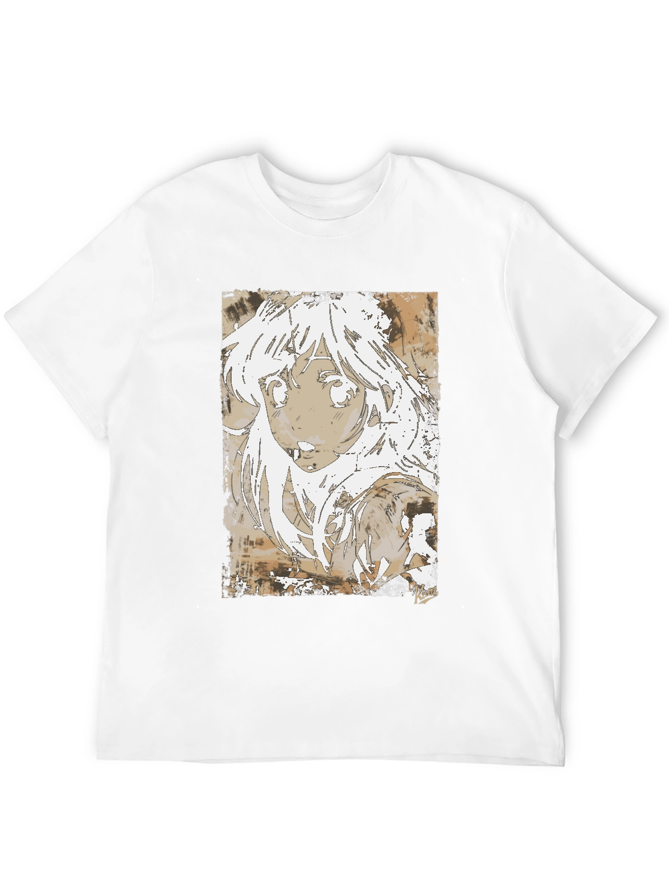 Black Anime Girl Graphic Tee - Stylish Black Cotton T-Shirt view 12