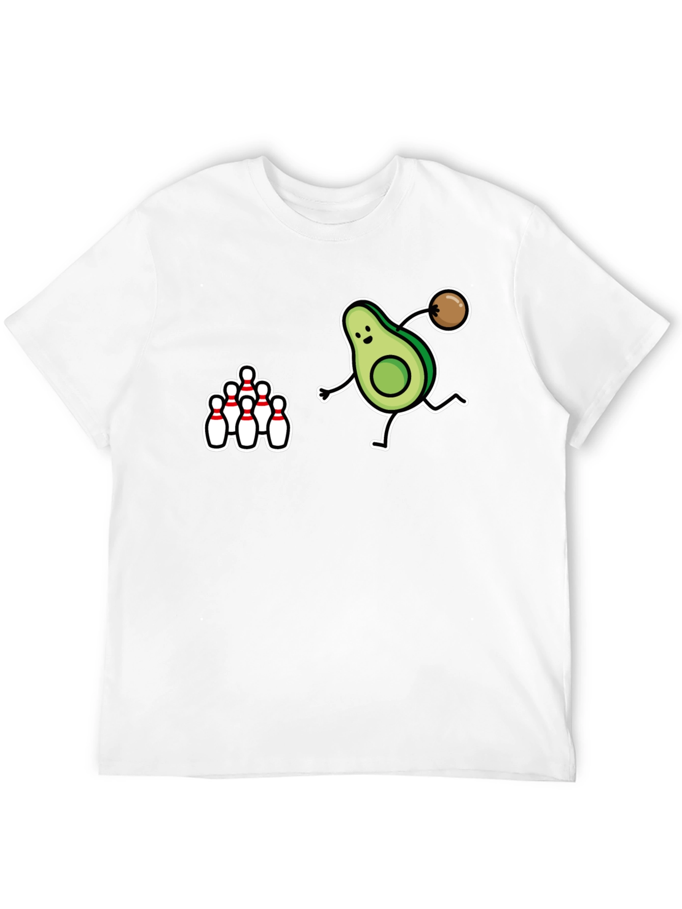 Black Avocado Bowling Strike Graphic T-Shirt view 12