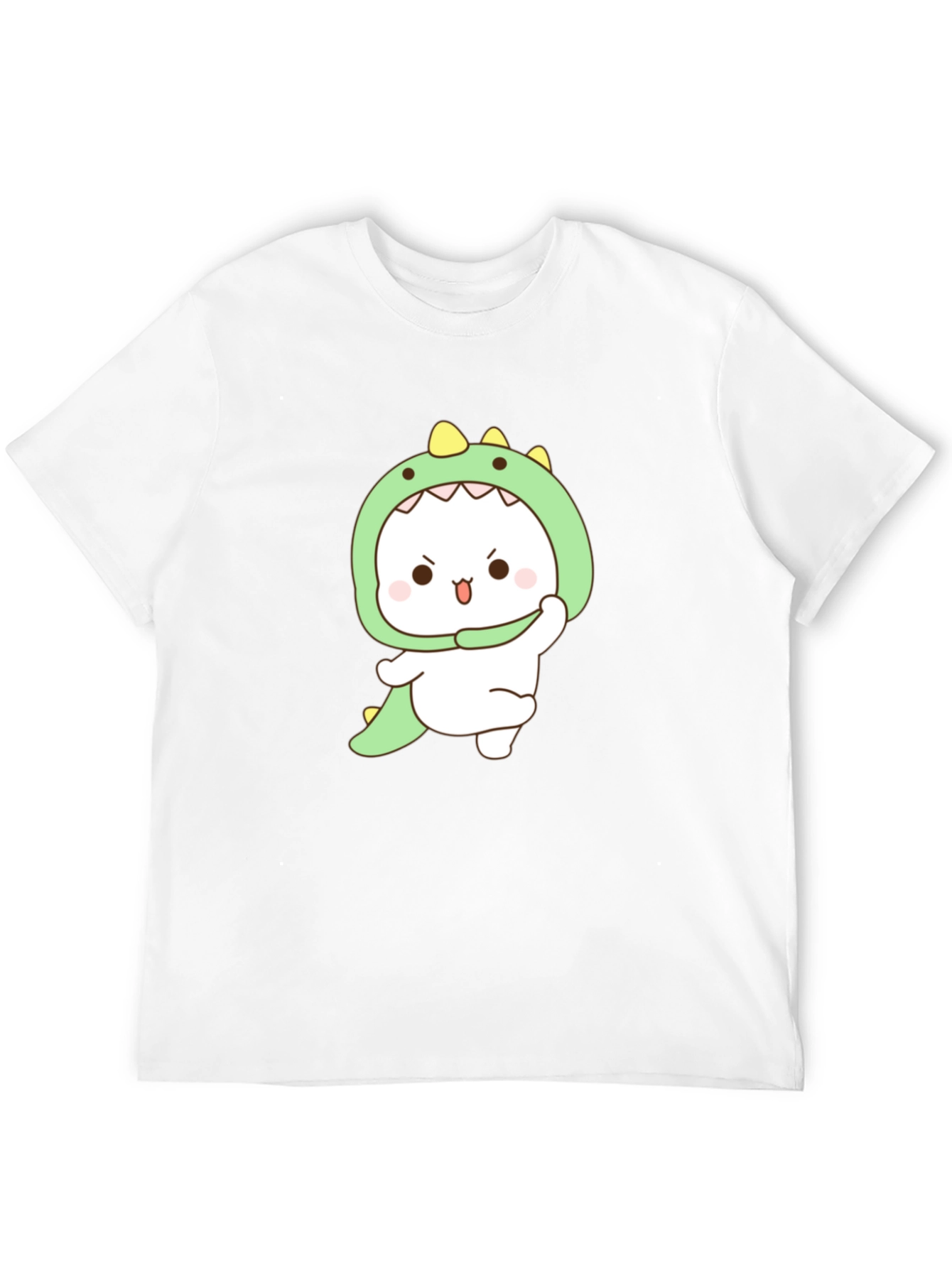Black Cute Dinosaur Costume Graphic T-Shirt view 12