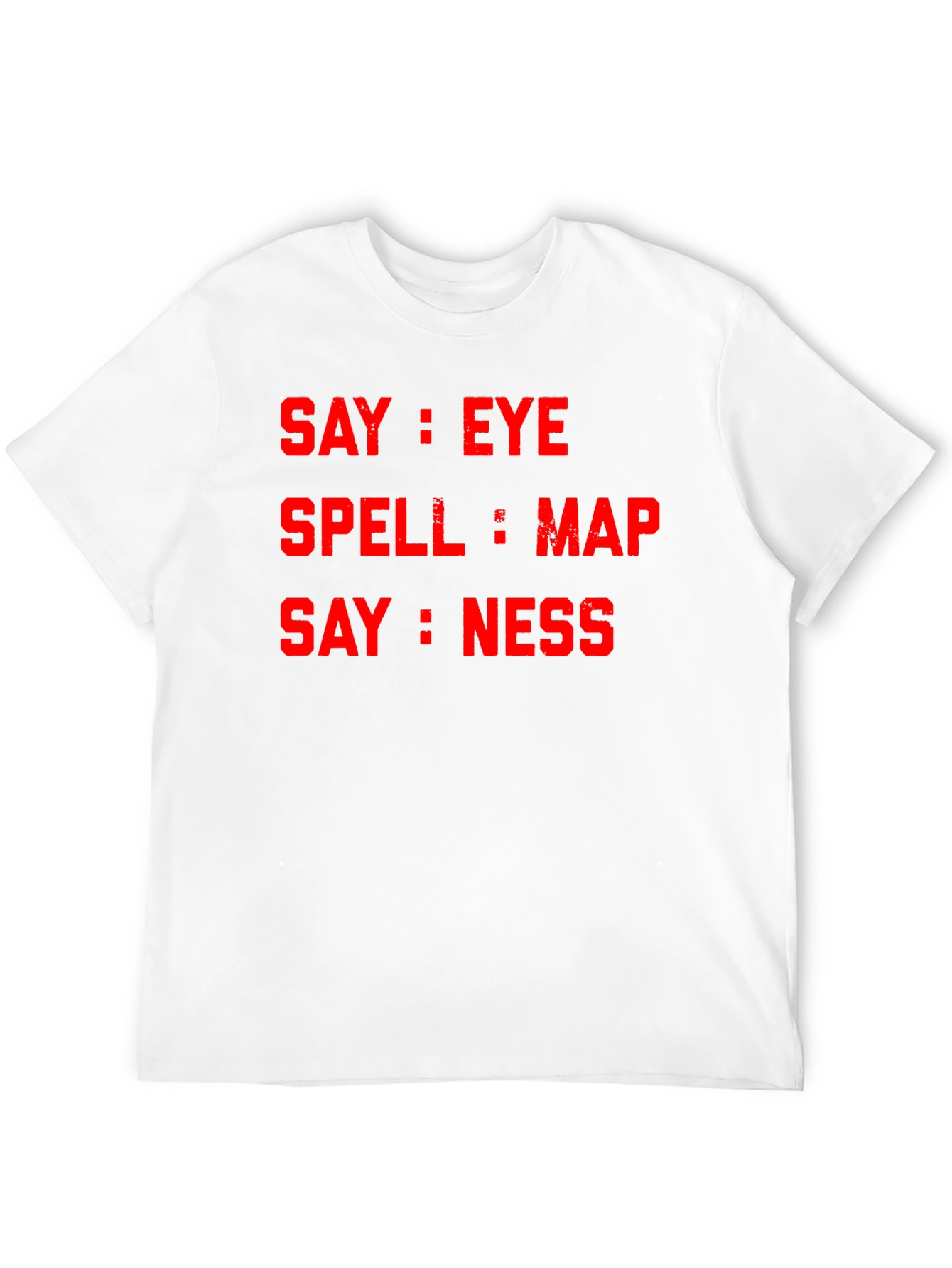 Black Say Eye Spell Map Say Ness T-Shirt view 12