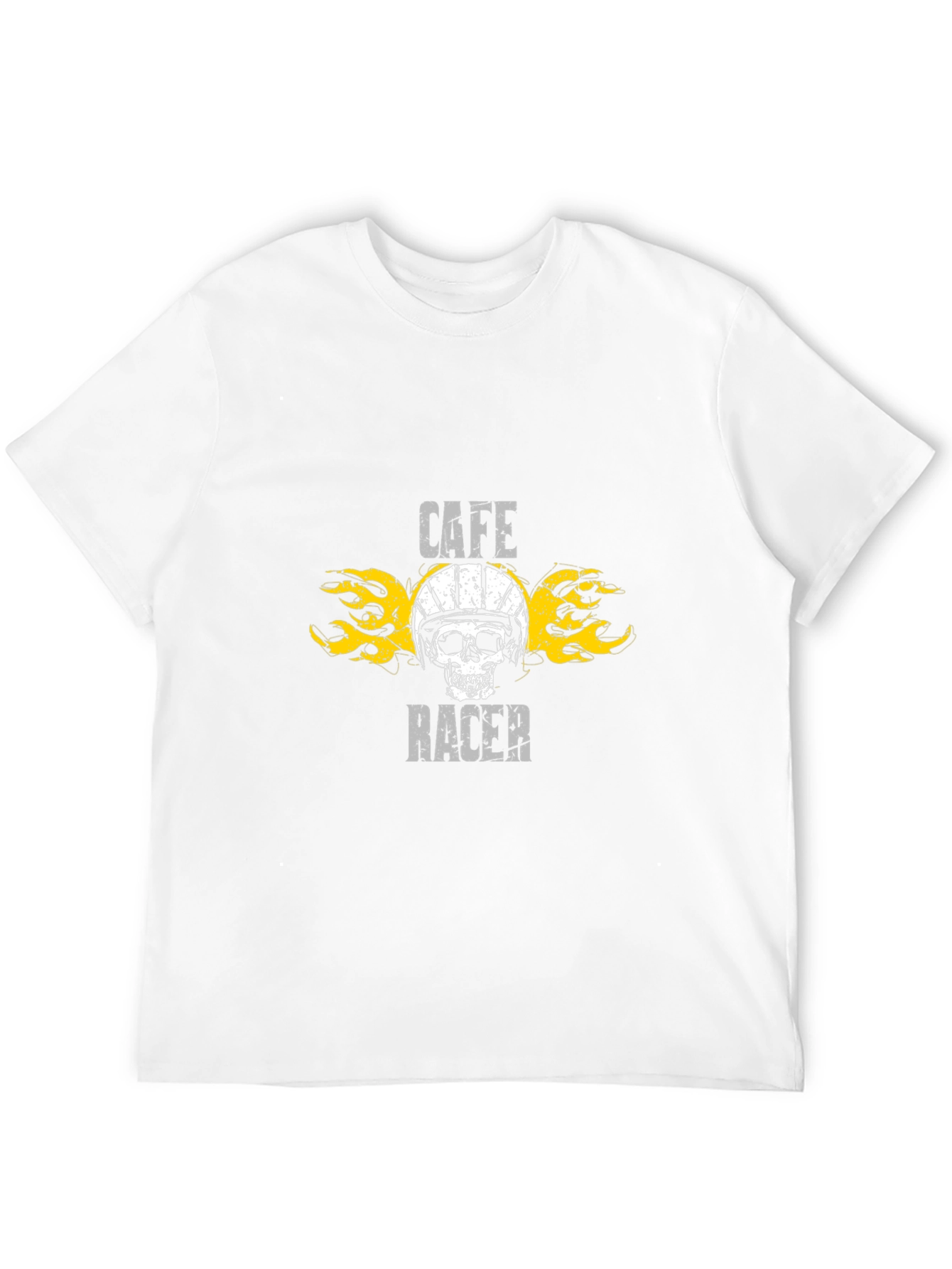 Black Cafe Racer Skull Graphic Black T-Shirt view 12