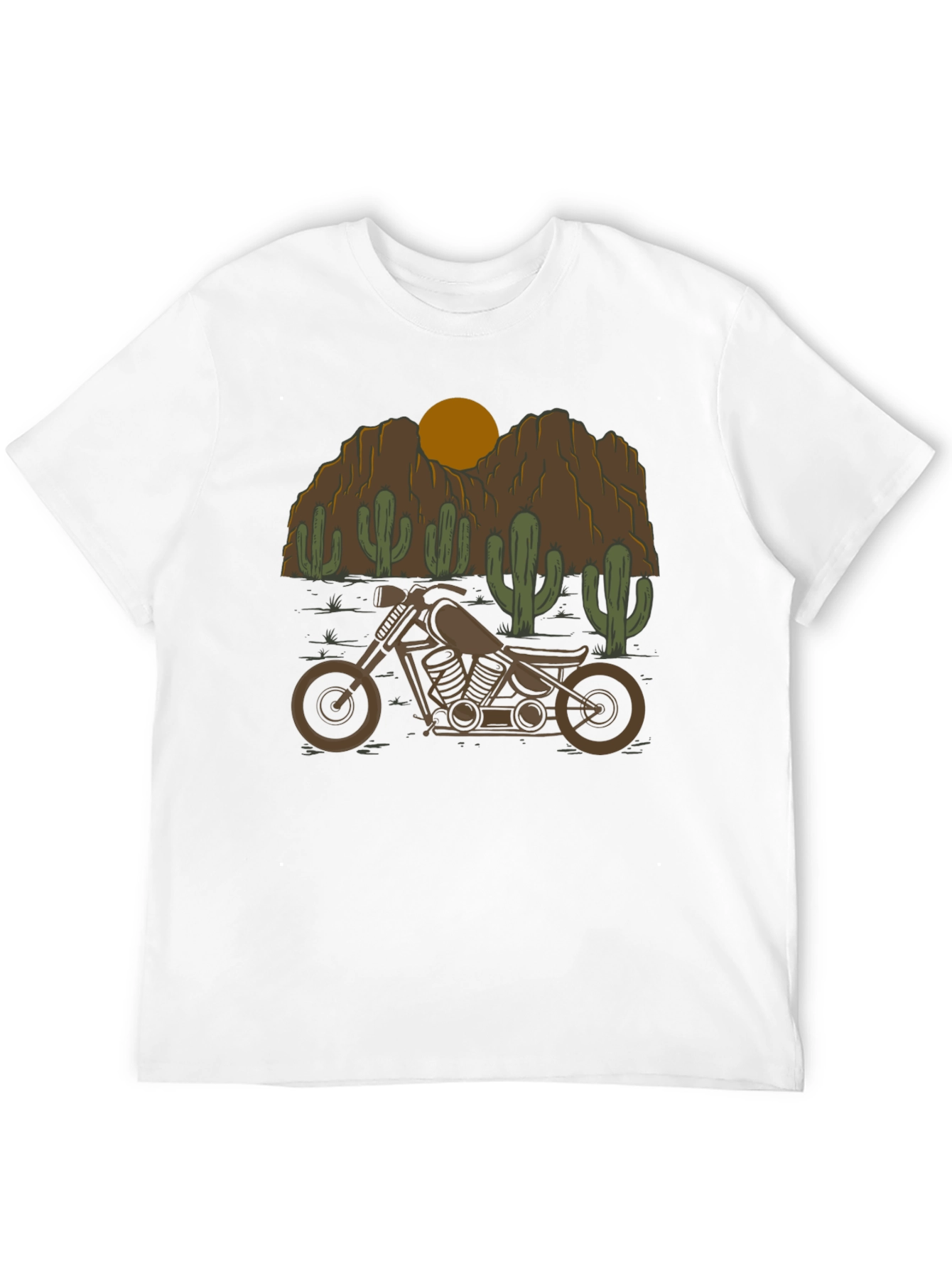 Black Motorcycle Desert Graphic Tee view 12