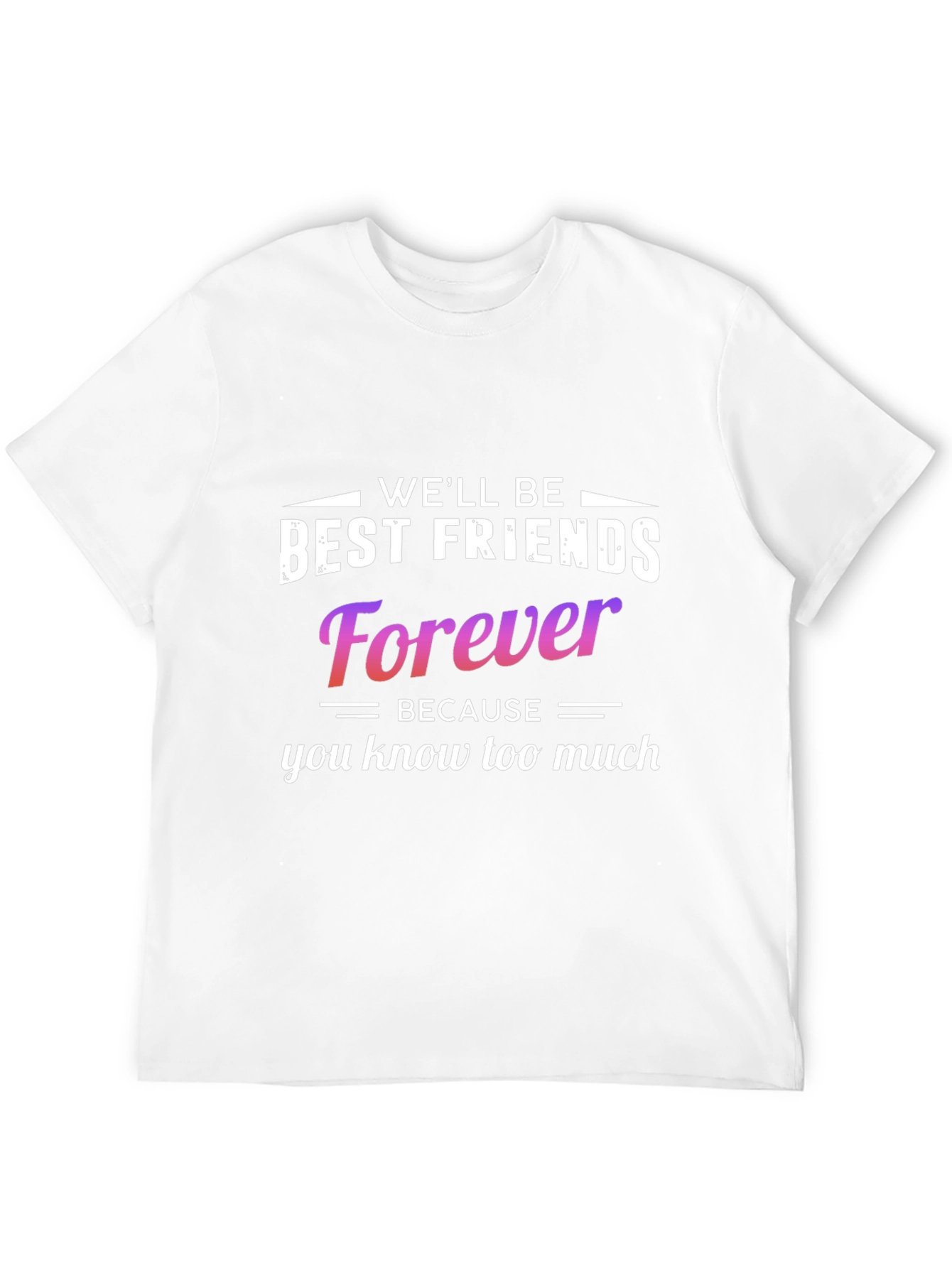Black Funny Best Friends Forever Graphic Tee view 12