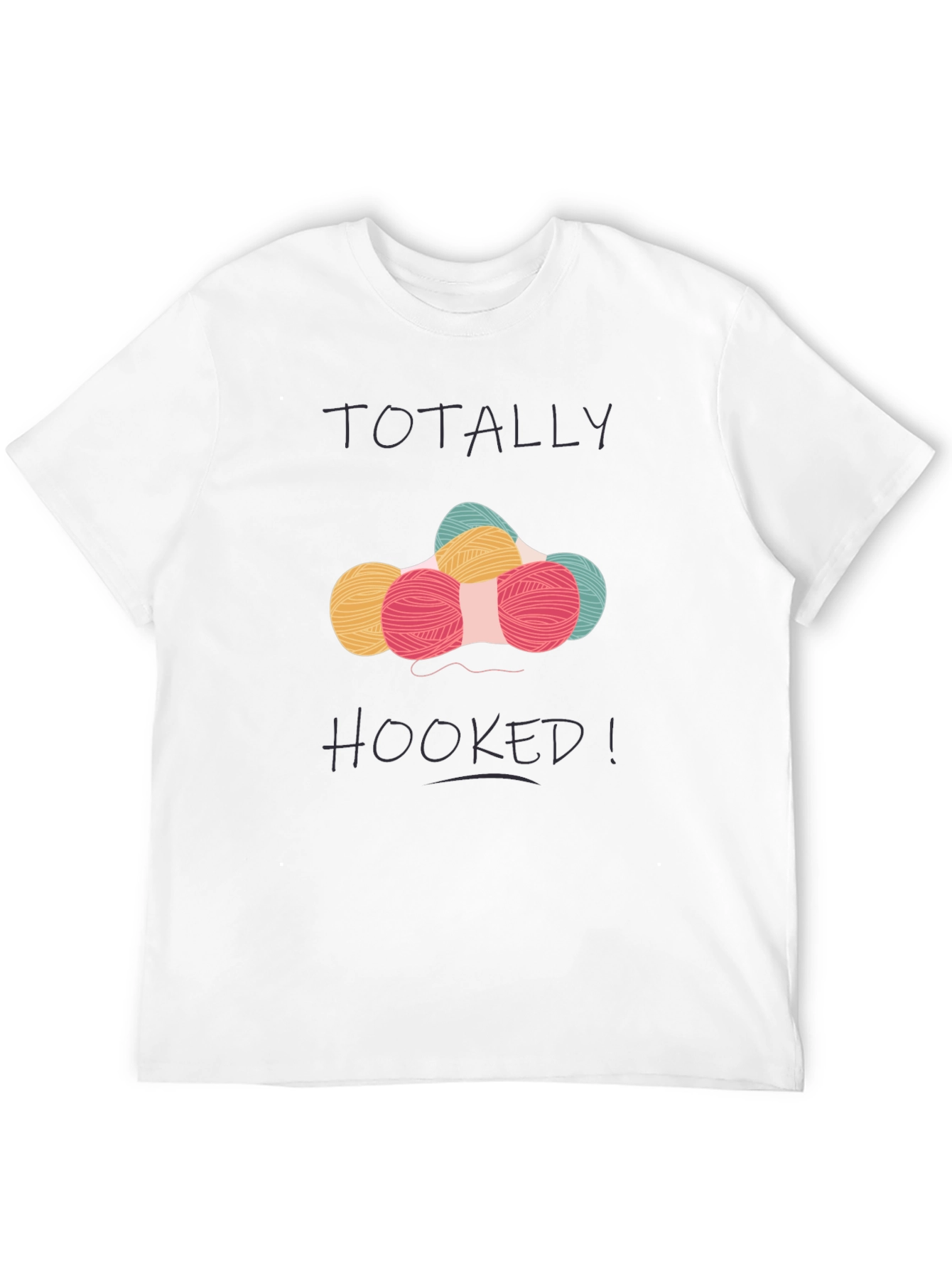 Black Totally Hooked! Graphic Tee - Crochet Lover's T-Shirt view 12