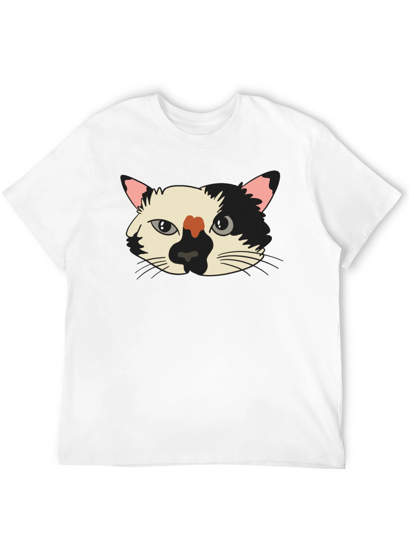 Black Cat Face Graphic Tee - Unisex Black T-Shirt view 12