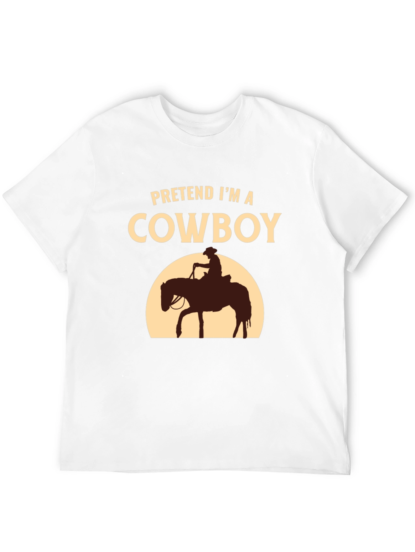 Black Pretend I'm a Cowboy T-Shirt - Funny Western Tee view 12