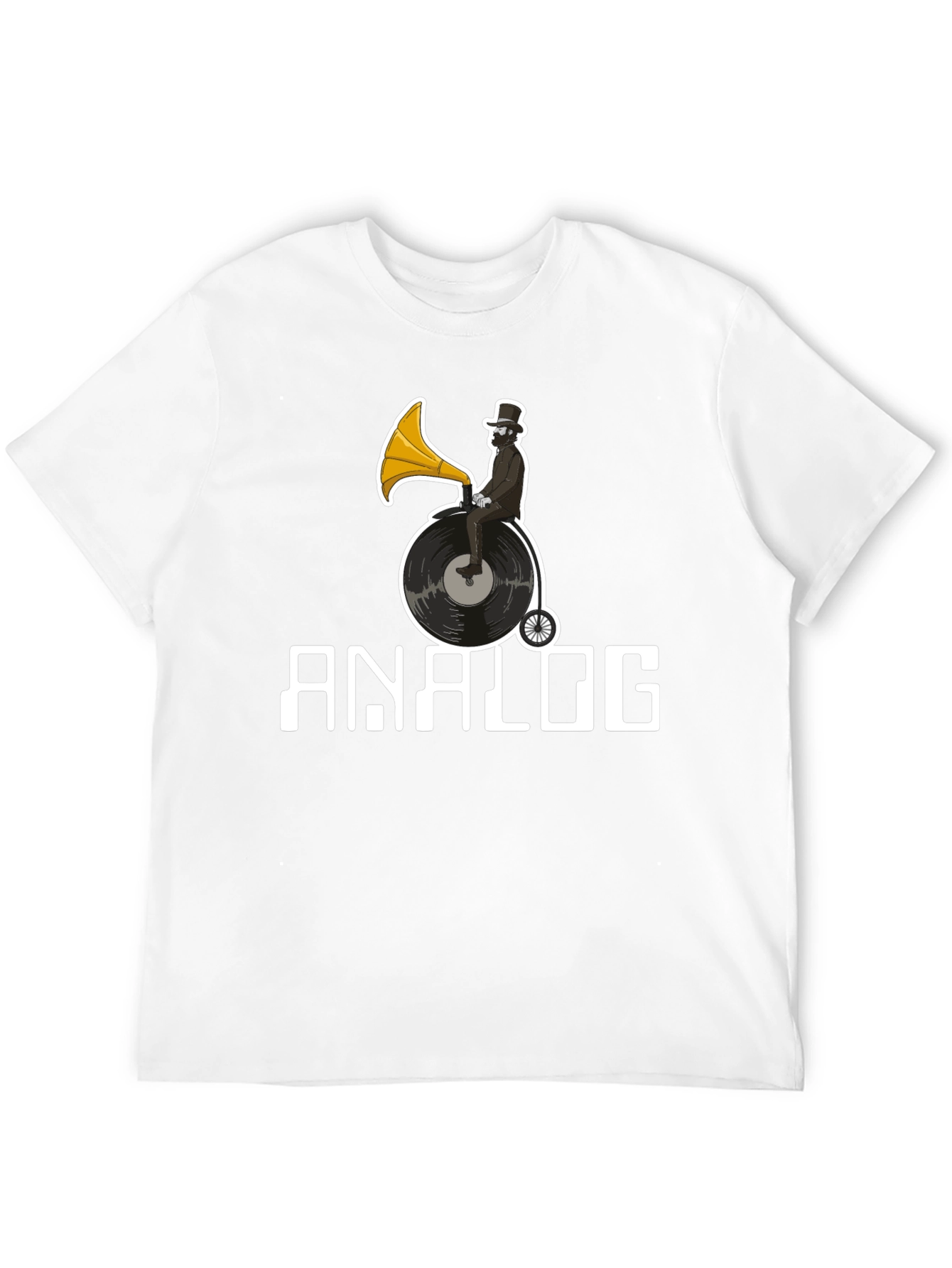 Black Analog Vinyl Record T-Shirt view 12