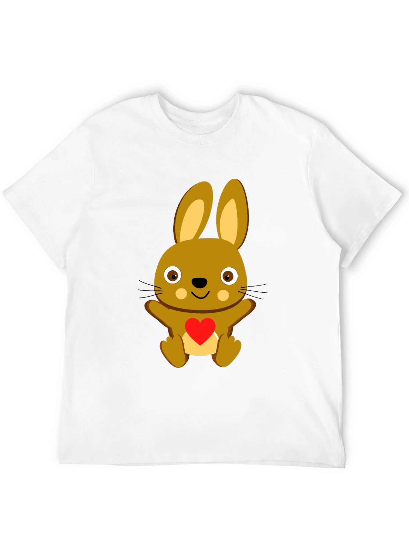 Black Cute Bunny Heart T-Shirt - Black view 12