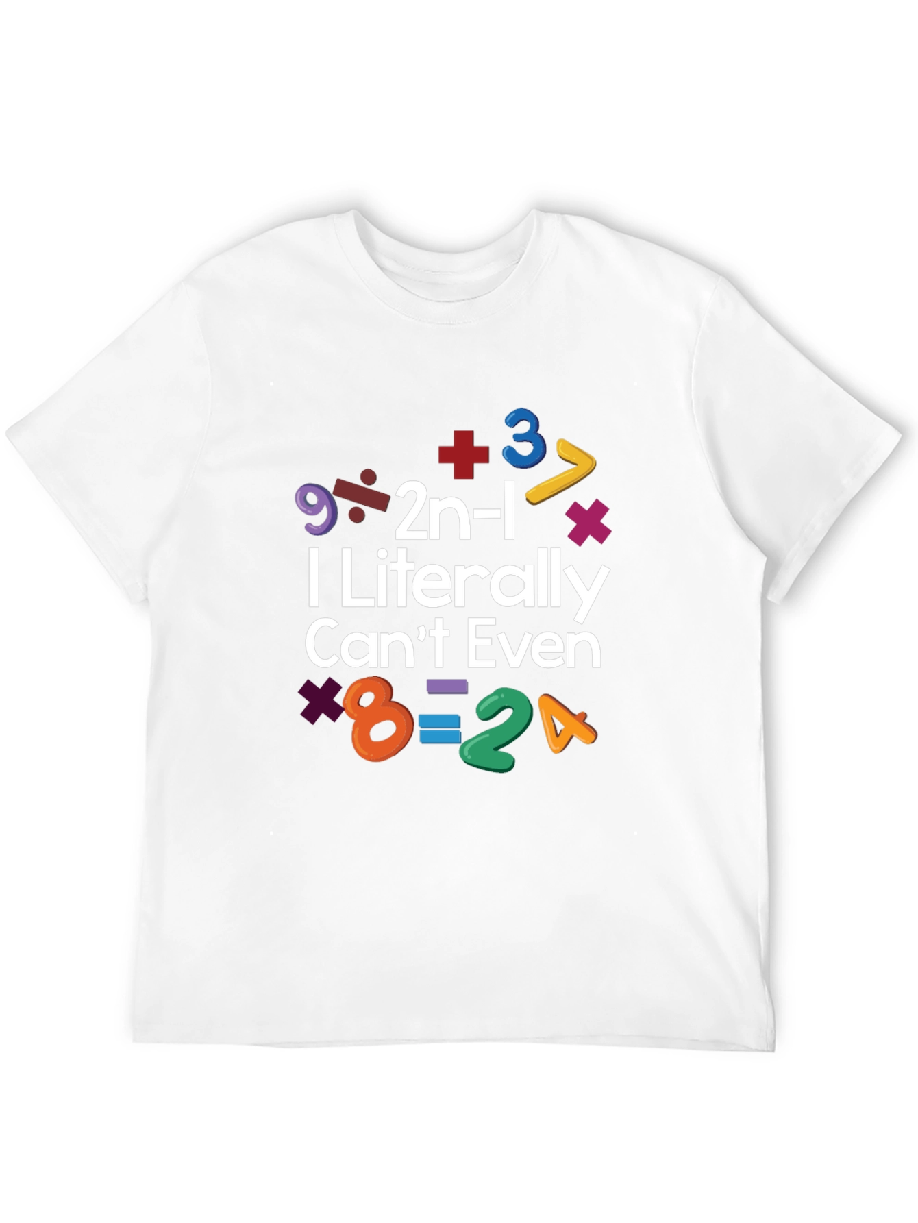 Black I Literally Can't Even Math Equation T-Shirt view 12