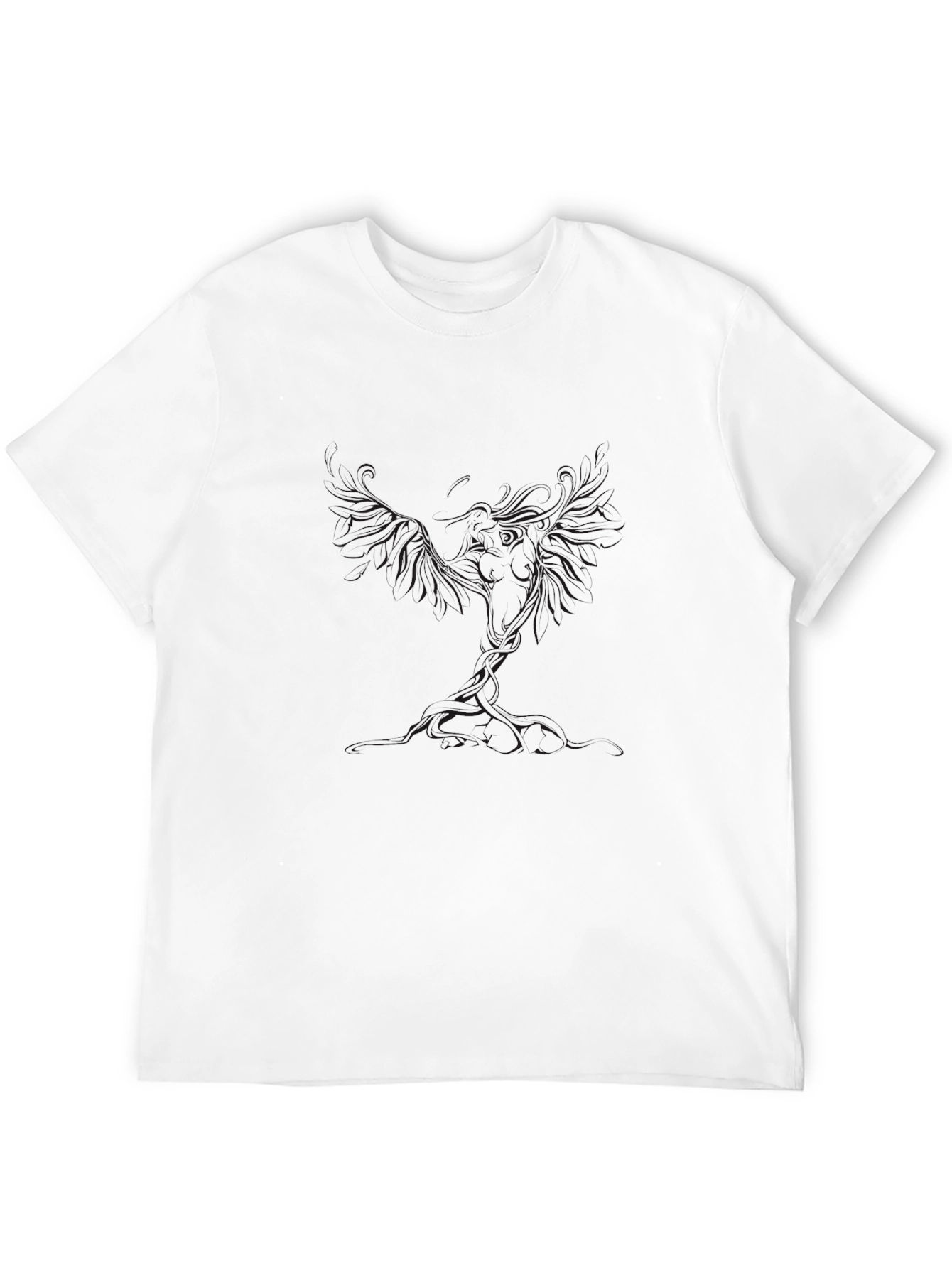 Black Men's Basic Black Crew Neck T-Shirt view 12