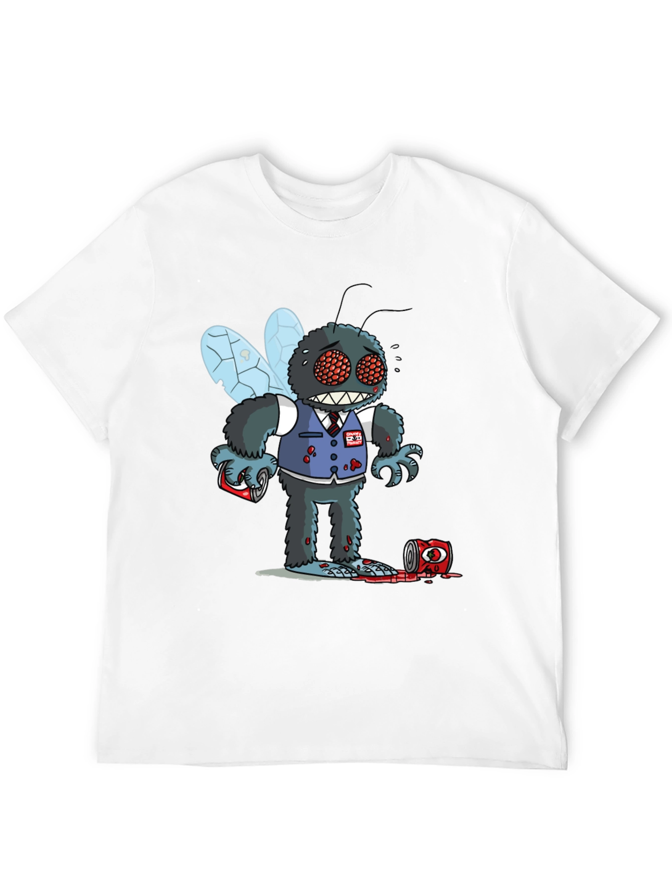 Black Creepy Fly T-Shirt view 12