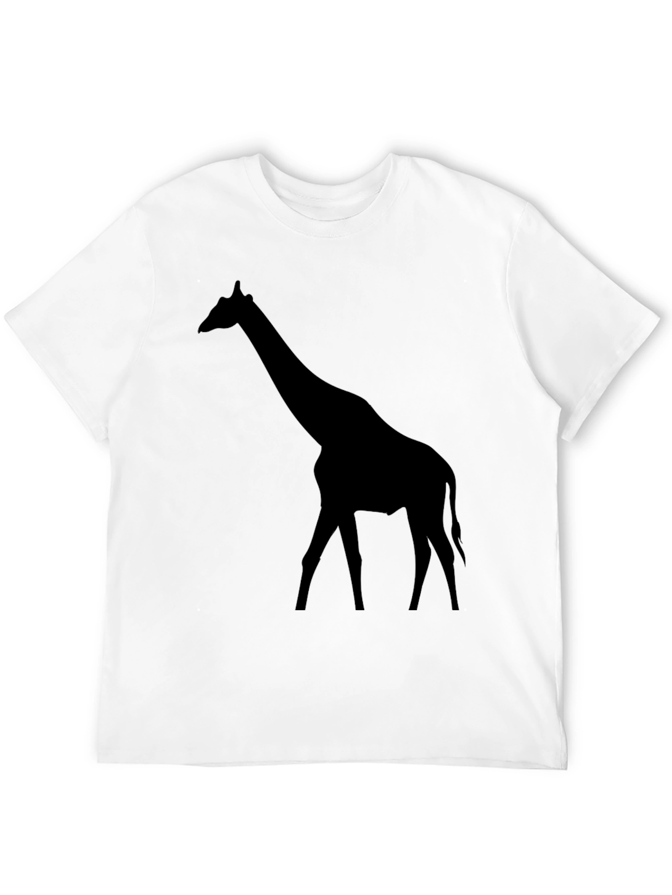 Black Giraffe Silhouette Black T-Shirt view 12