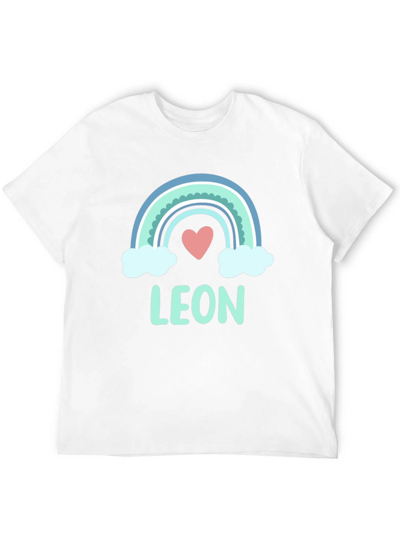 Black Cute Rainbow Leon T-Shirt - Custom Name Tee view 12