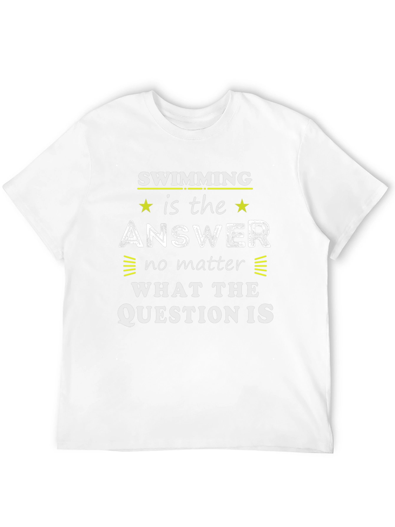 Black Swimming is the Answer T-Shirt - Funny Swimmer Tee view 12