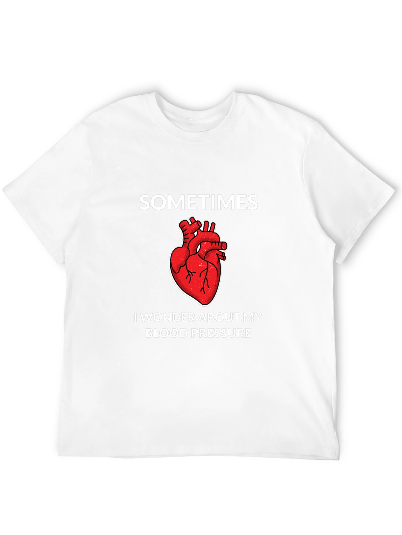 Black Funny Blood Pressure Heart T-Shirt view 12