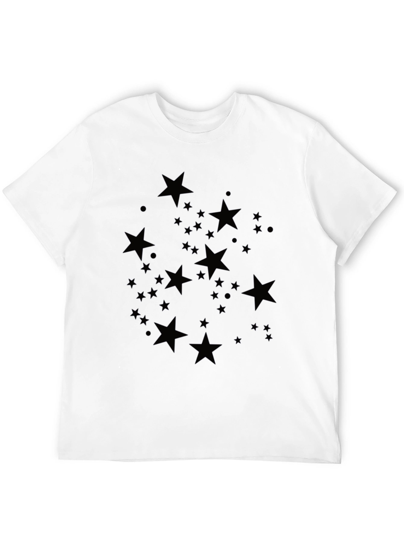 Black Starry Night Black T-Shirt view 12