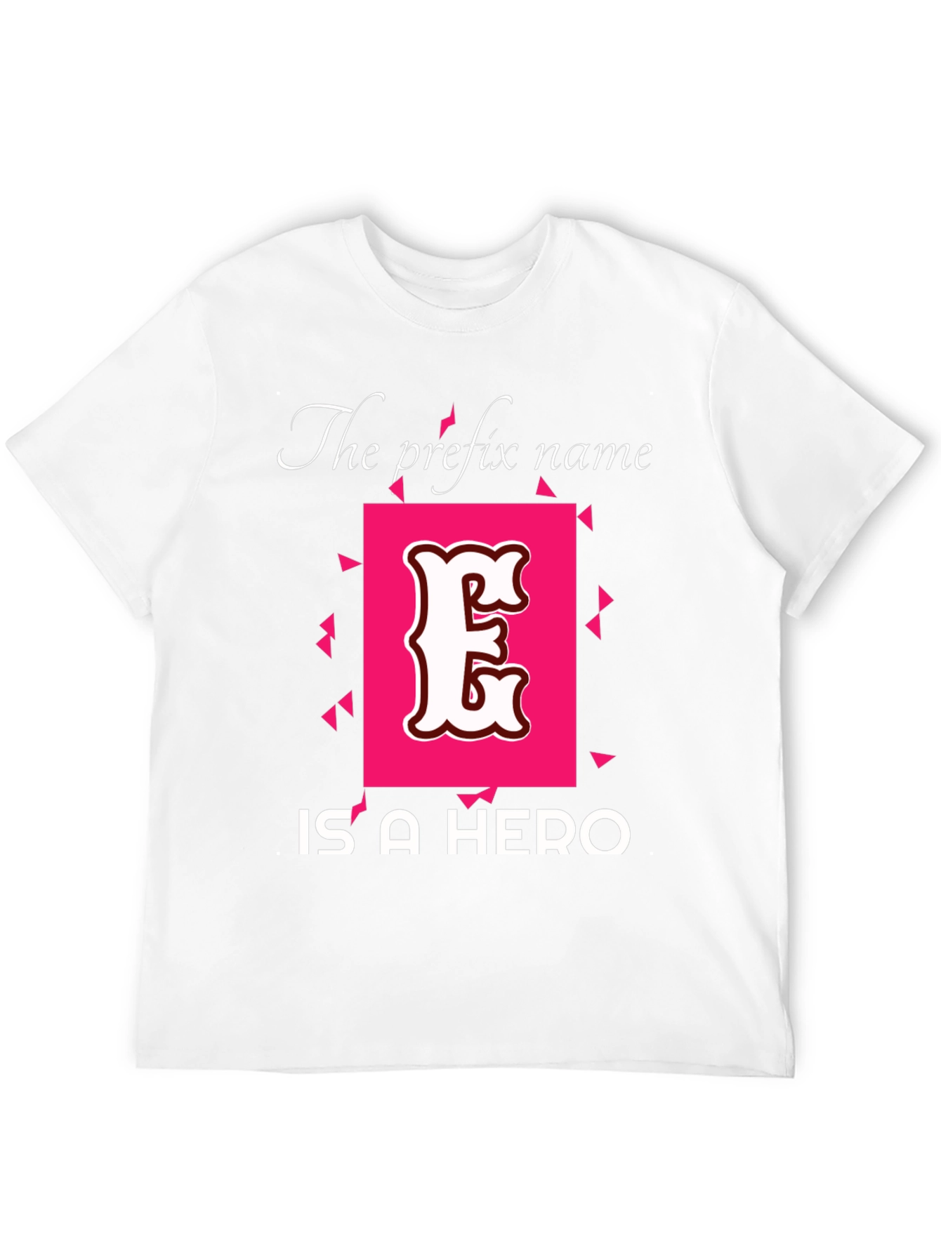 Black Prefix Name Hero T-Shirt - Black Graphic Tee view 12