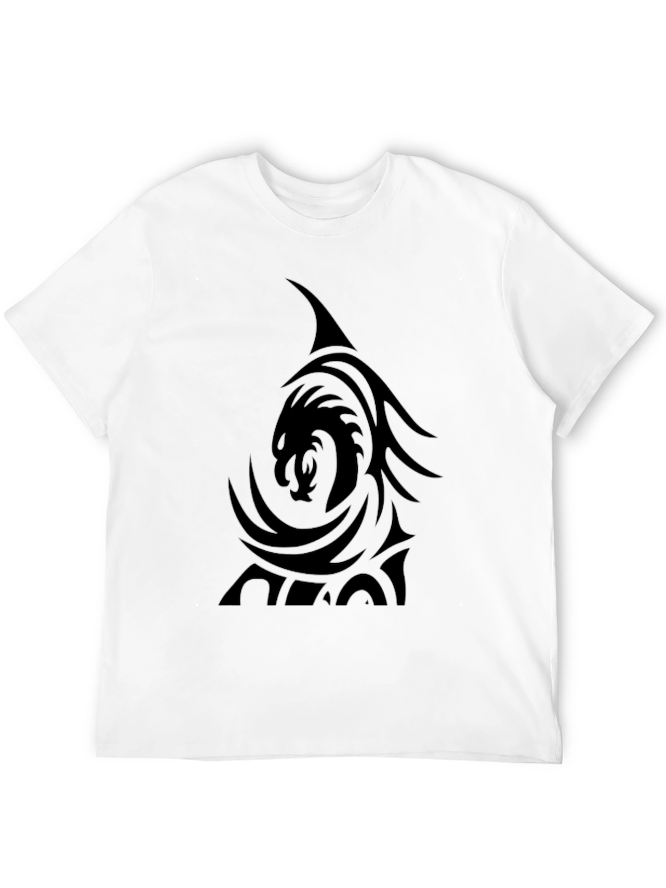 Black Black Dragon Graphic Tee - Men's Casual T-Shirt view 12