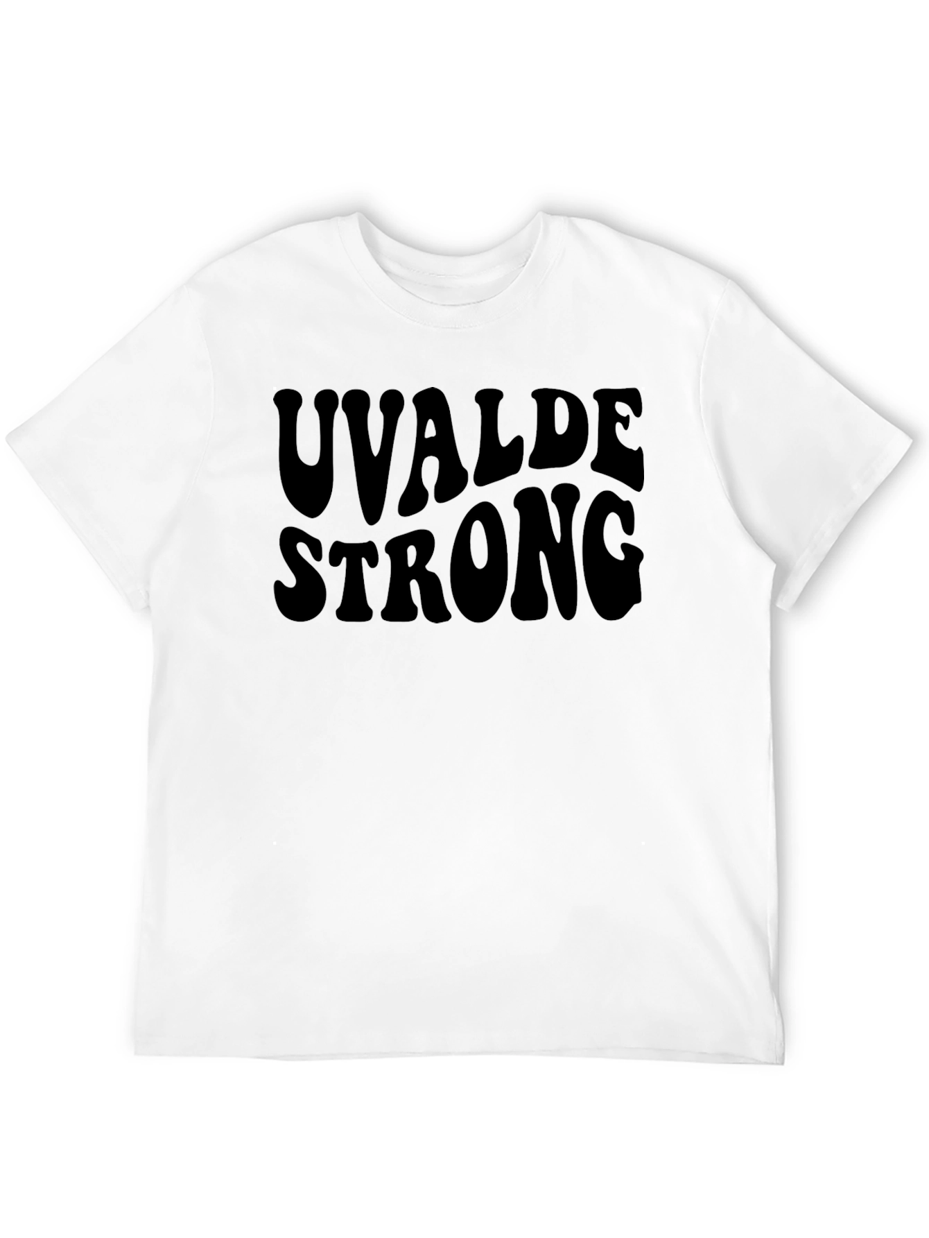 Black Uvalde Strong Black Graphic T-Shirt view 12