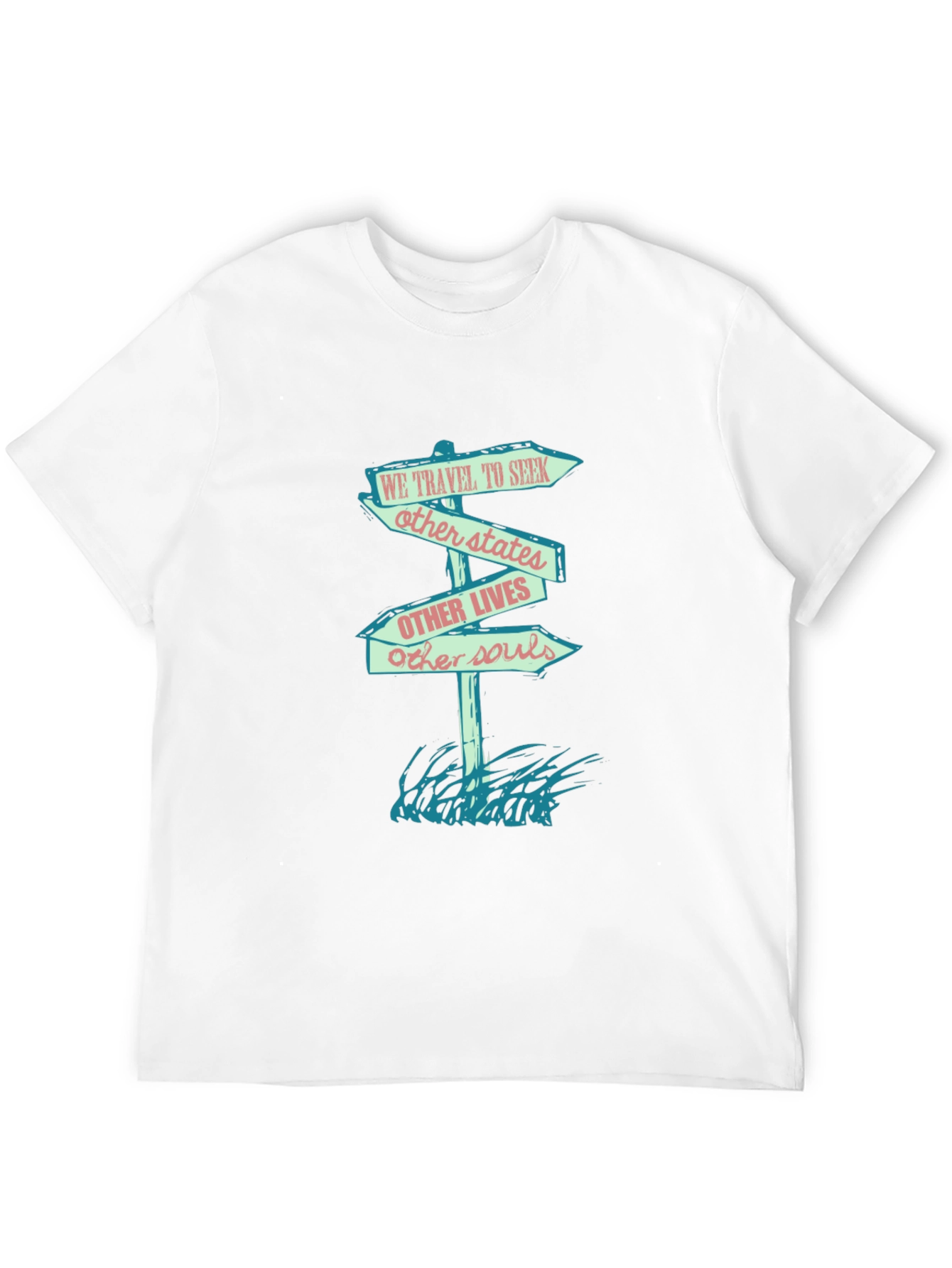 Black Travel-Inspired Graphic Tee - Seek Other States & Souls view 12