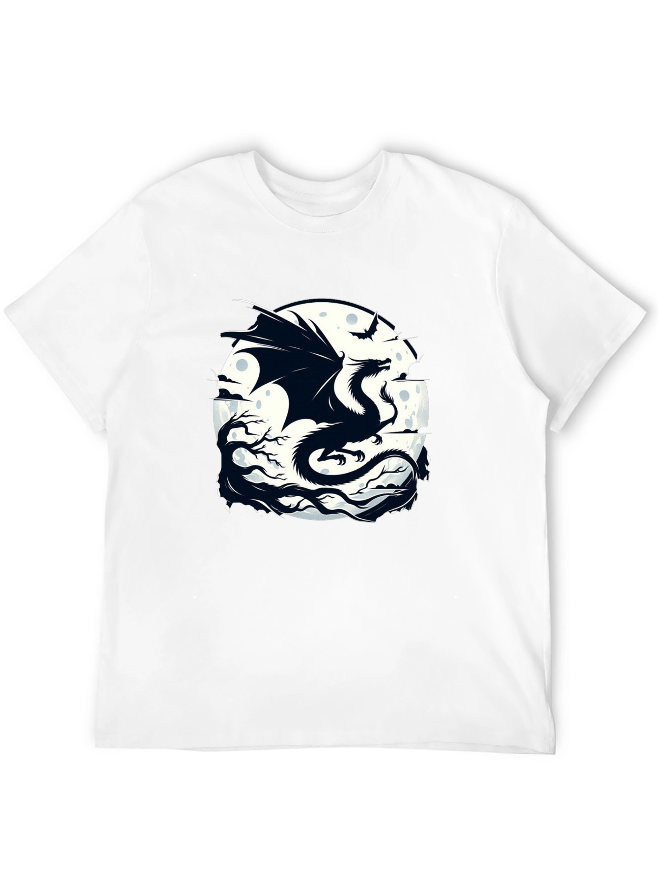 Black Dragon Moon Graphic Tee - Black view 12