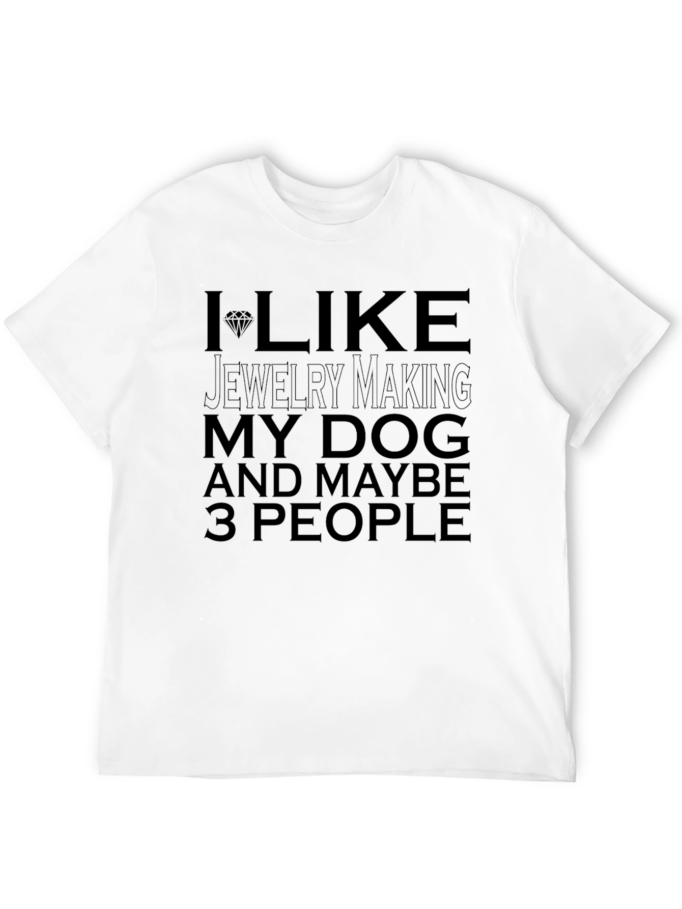 Black Jewelry Making, Dog & 3 People T-Shirt view 12