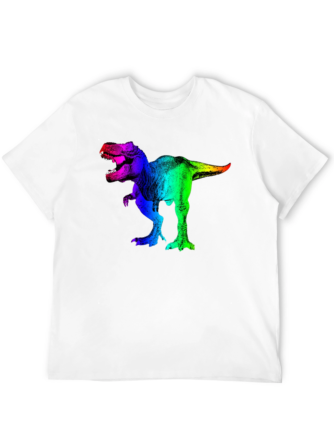 Black Rainbow Dinosaur Graphic T-Shirt view 12