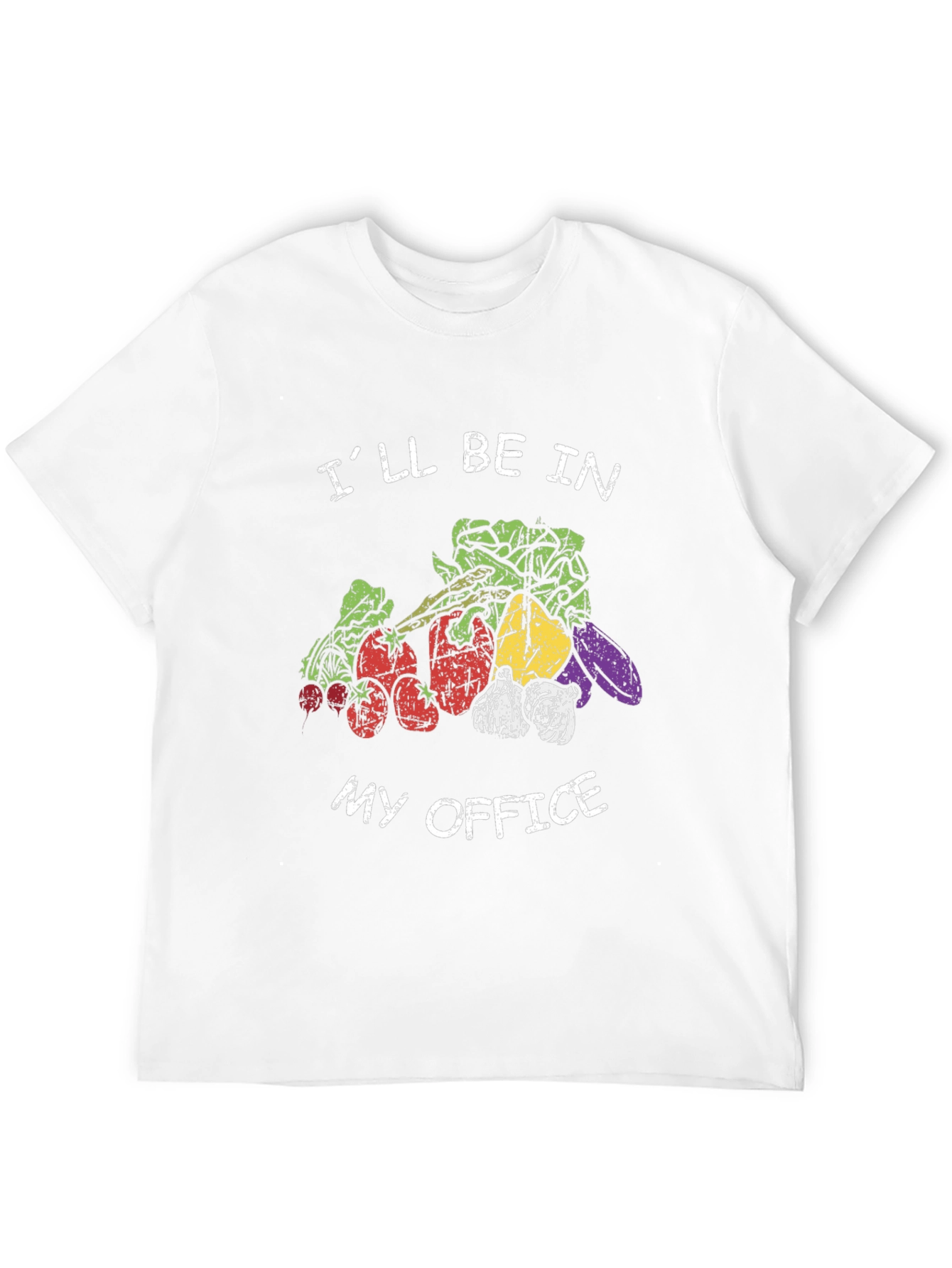 Black Vegetable Garden T-Shirt - "I'll Be In My Office" view 12