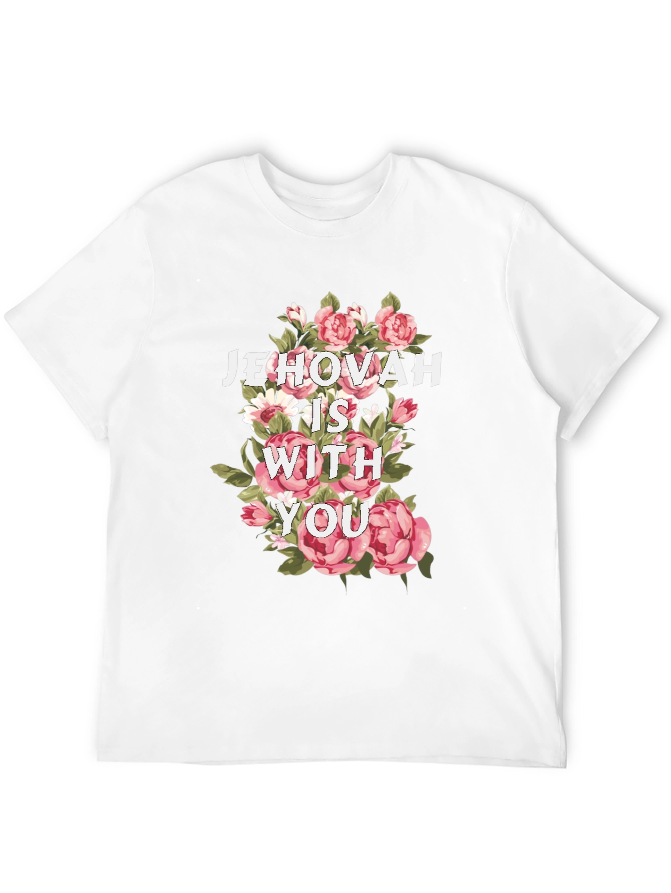 Black Jehovah Is With You Floral T-Shirt view 12