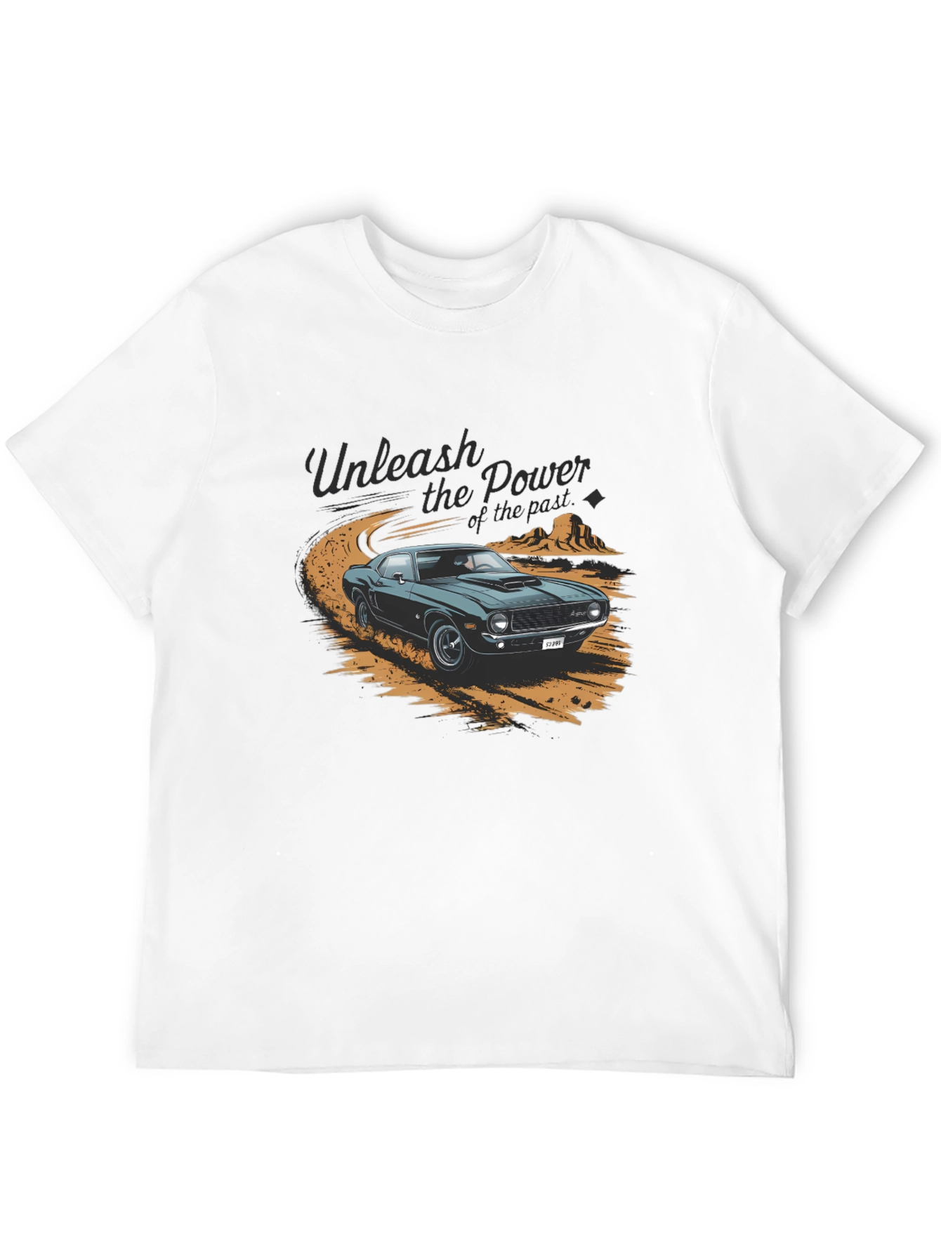 Black Unleash the Power Car Graphic T-Shirt view 12