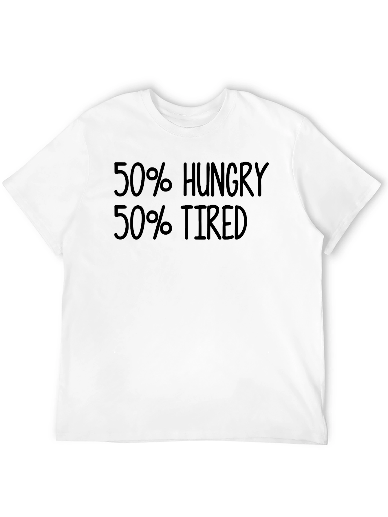Black 50% Hungry 50% Tired Graphic Tee - Comfort Fit view 12