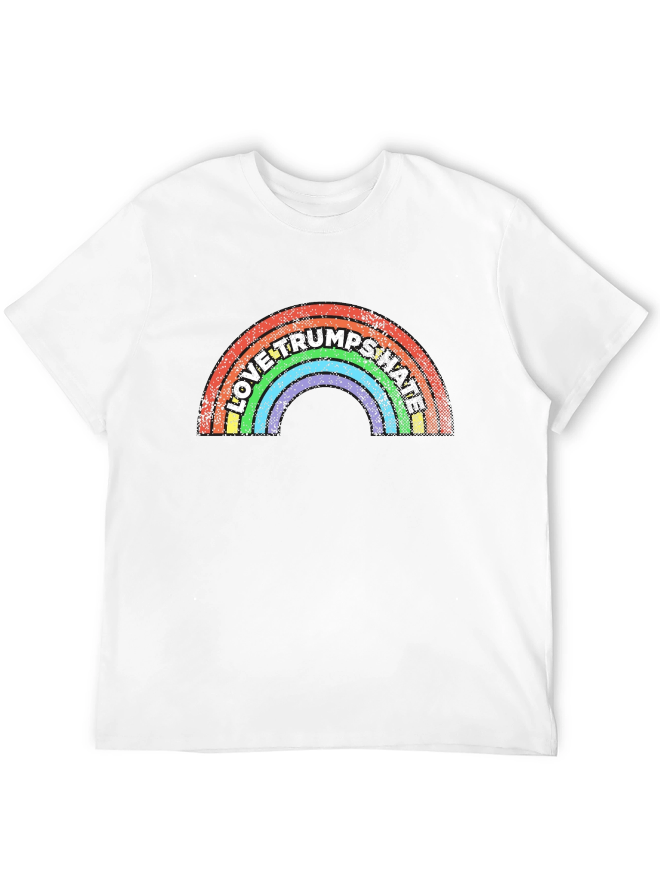 Black Love Trumps Hate Rainbow Graphic T-Shirt view 12