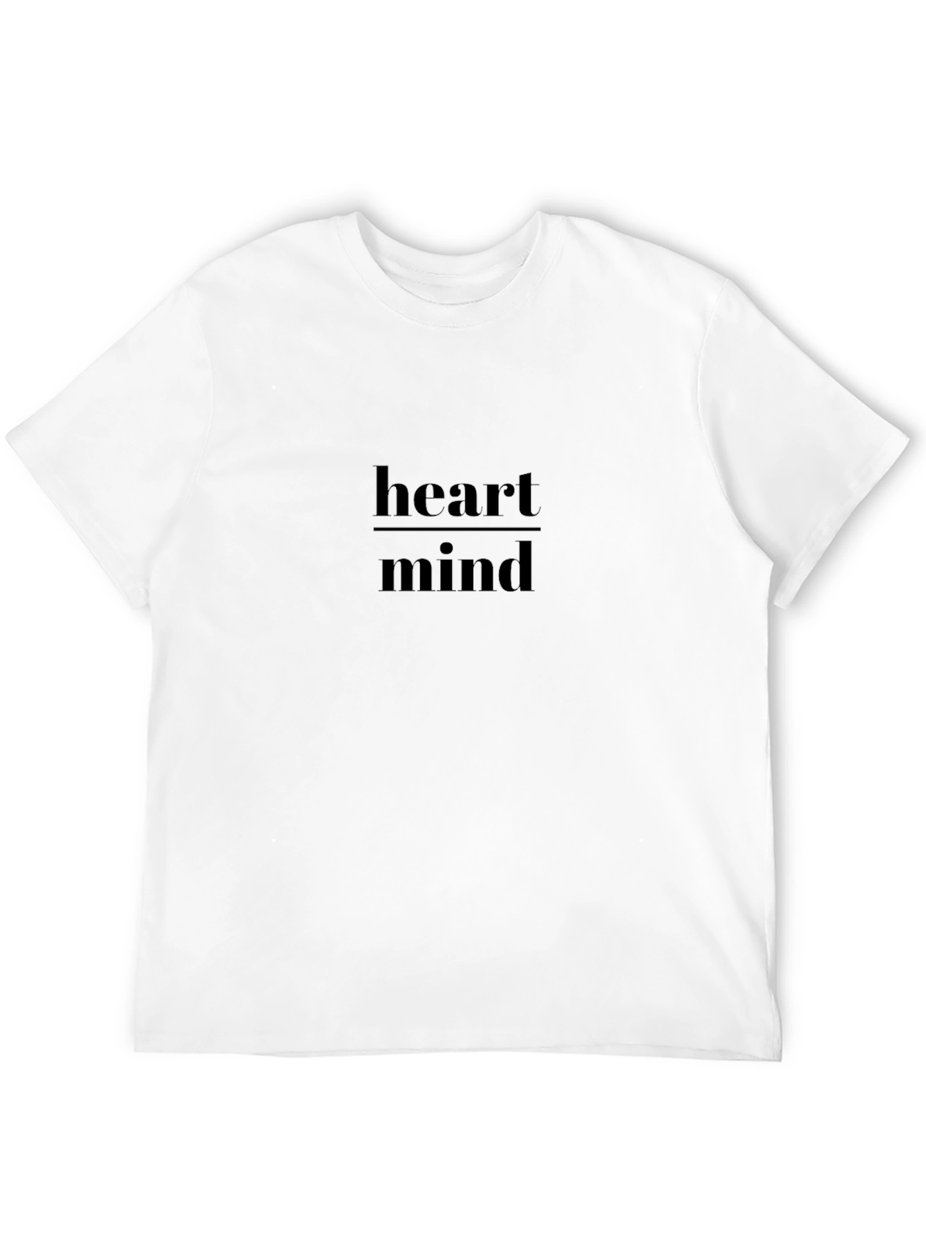 Black Heart Over Mind Graphic Tee - Stylish Black T-Shirt view 12