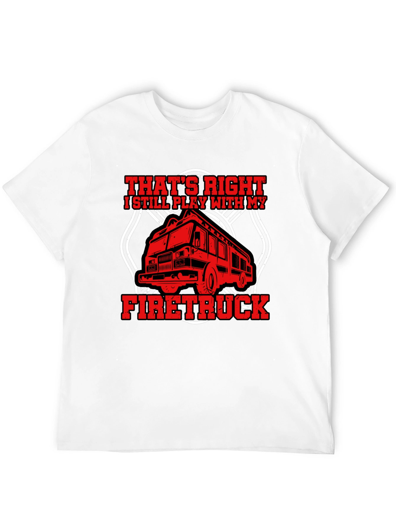 Black Firetruck T-Shirt - Play With My Firetruck view 12