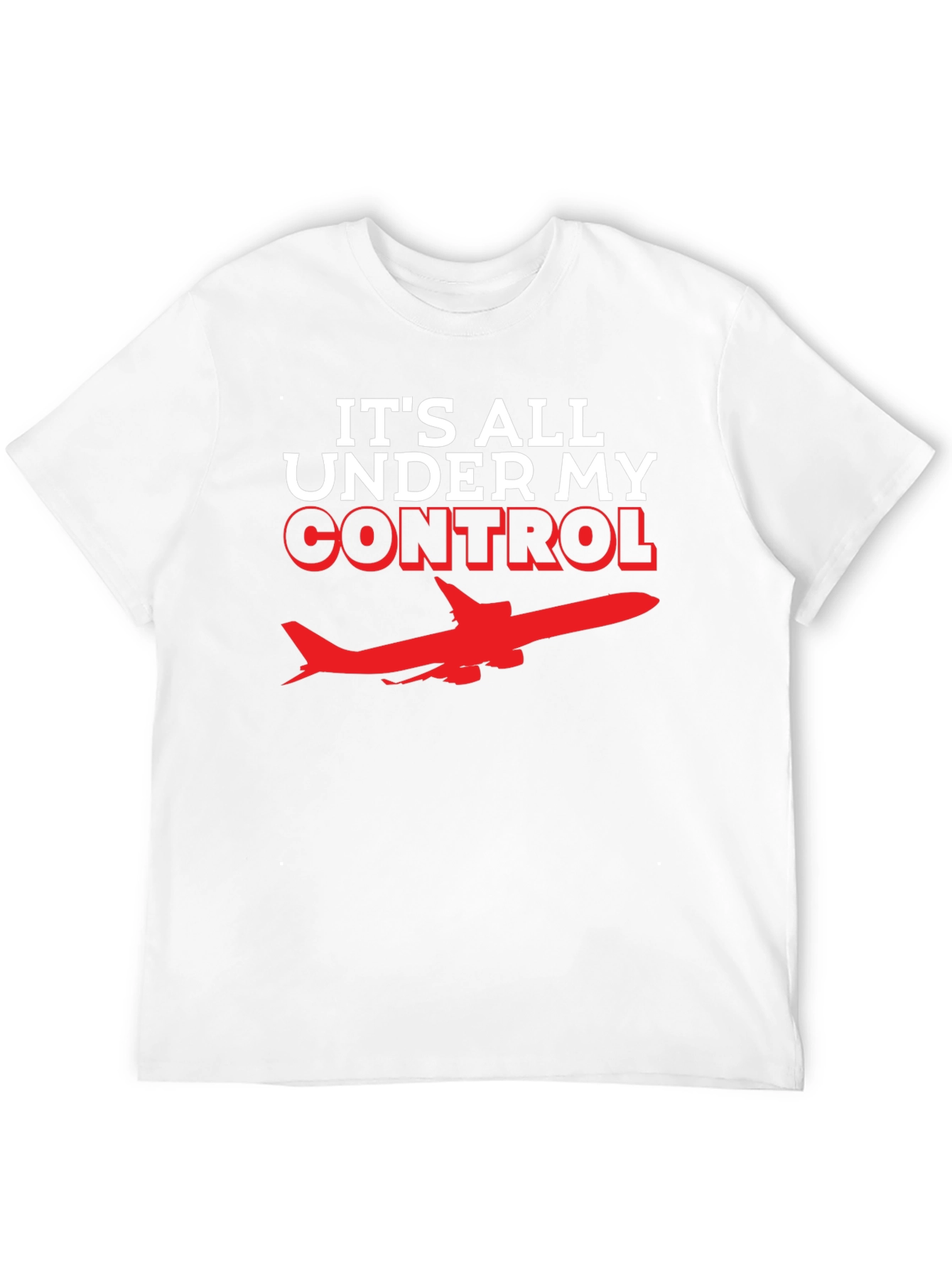Black Pilot T-Shirt: It's All Under My Control - Airplane Tee view 12