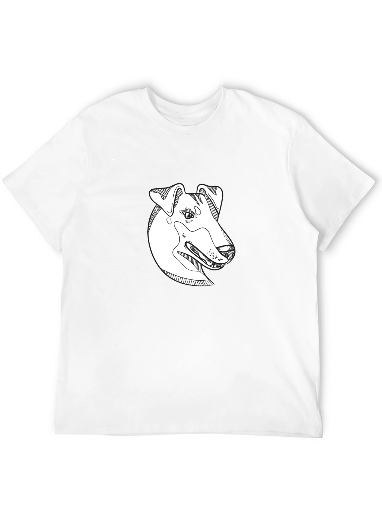 Dog Sketch Black T-Shirt - 12