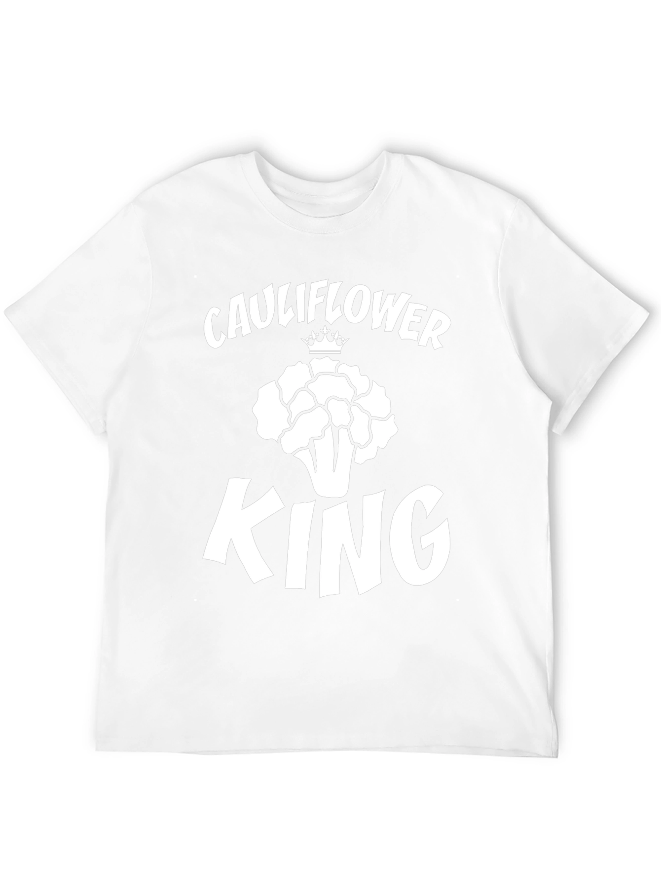 Cauliflower King Graphic T-Shirt - Funny Vegetable Tee - 12