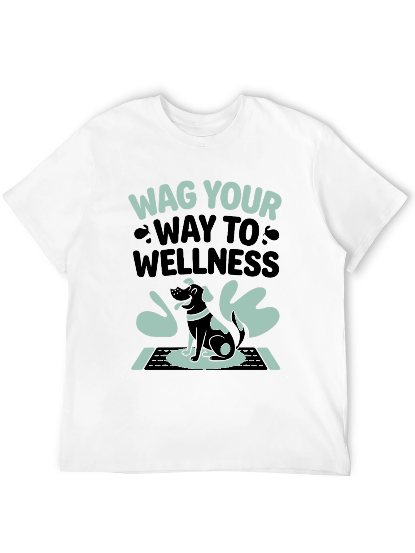 Black Wag Your Way to Wellness T-Shirt - Black view 12